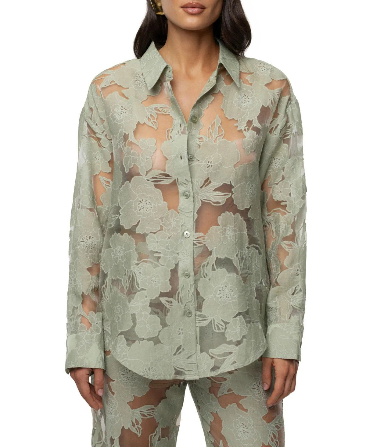 Organza Floral Blouse by Jluxlabel