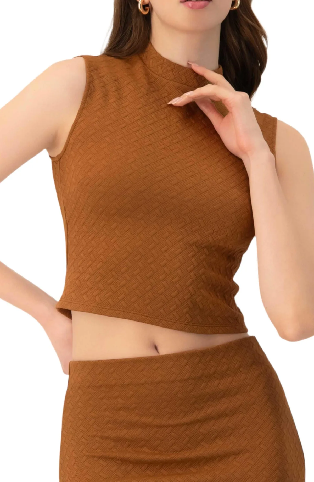 Knit Sleeveless Crop Top by Ivonne