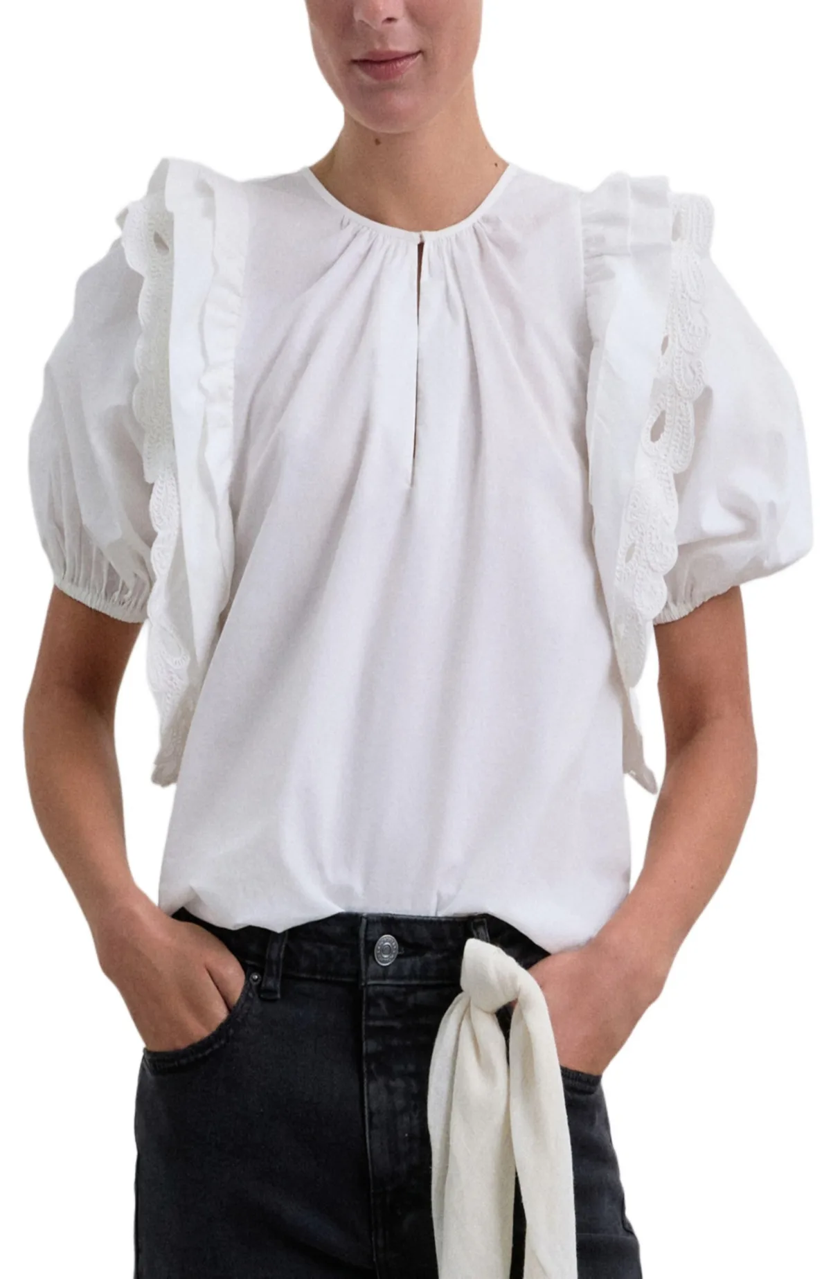 Poplin Puff Top by Scalpers