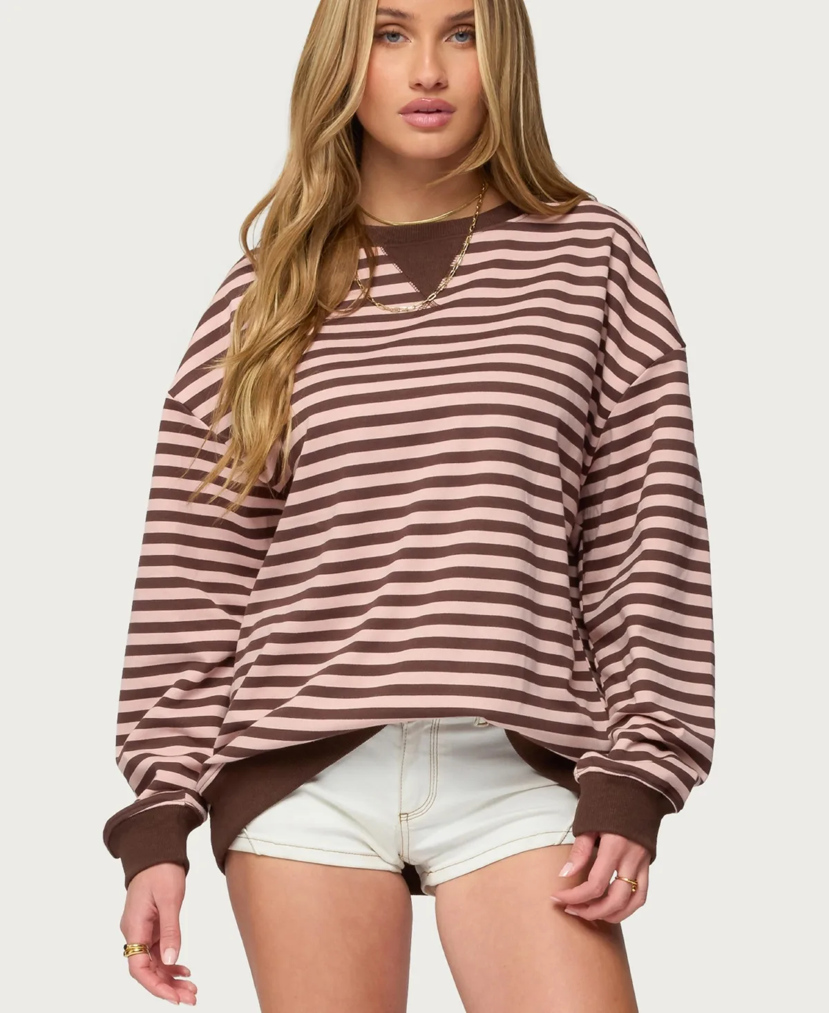 Onda Striped Sweatshirt by Edikted