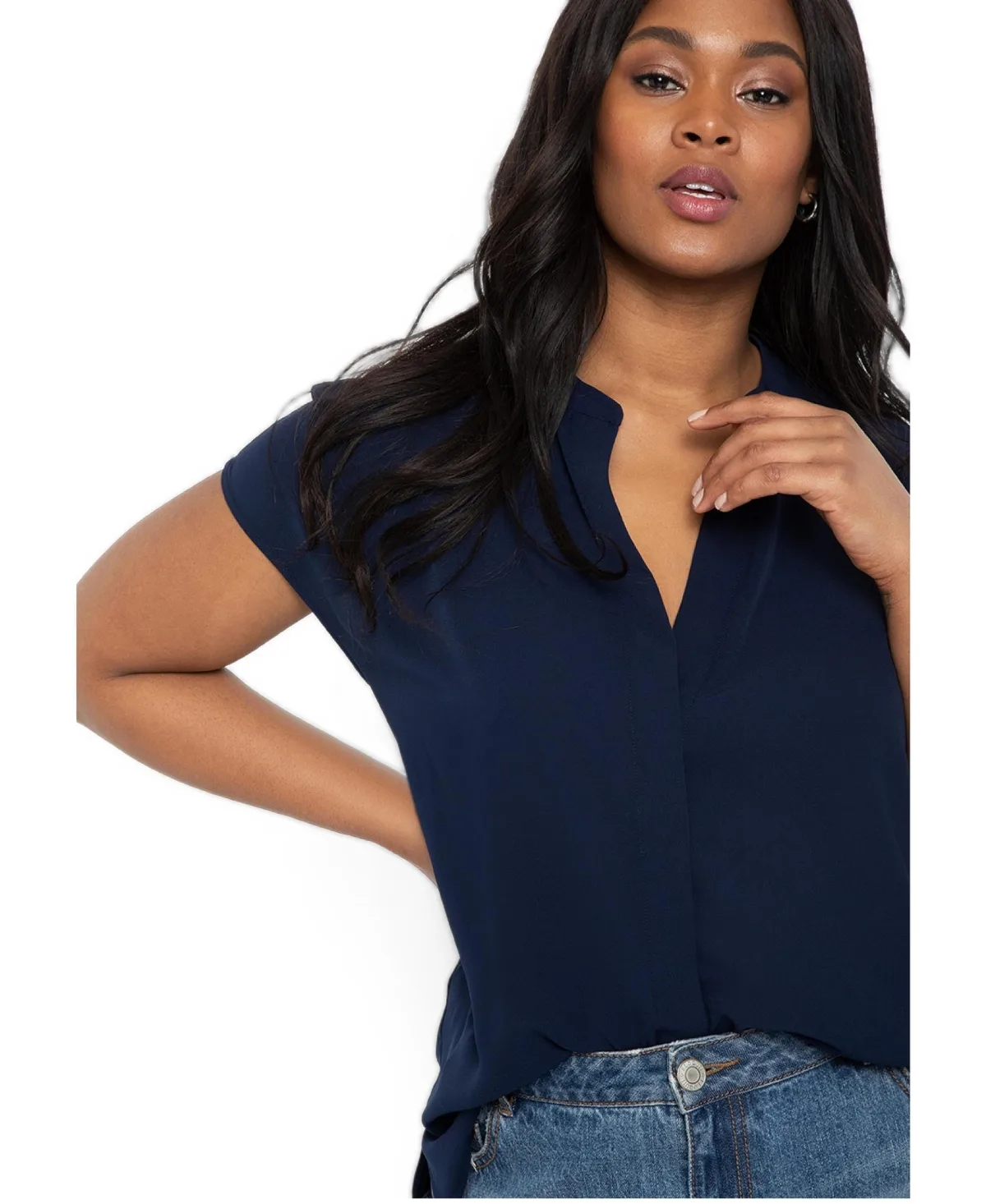 Notch Collar Blouse by Eloquii