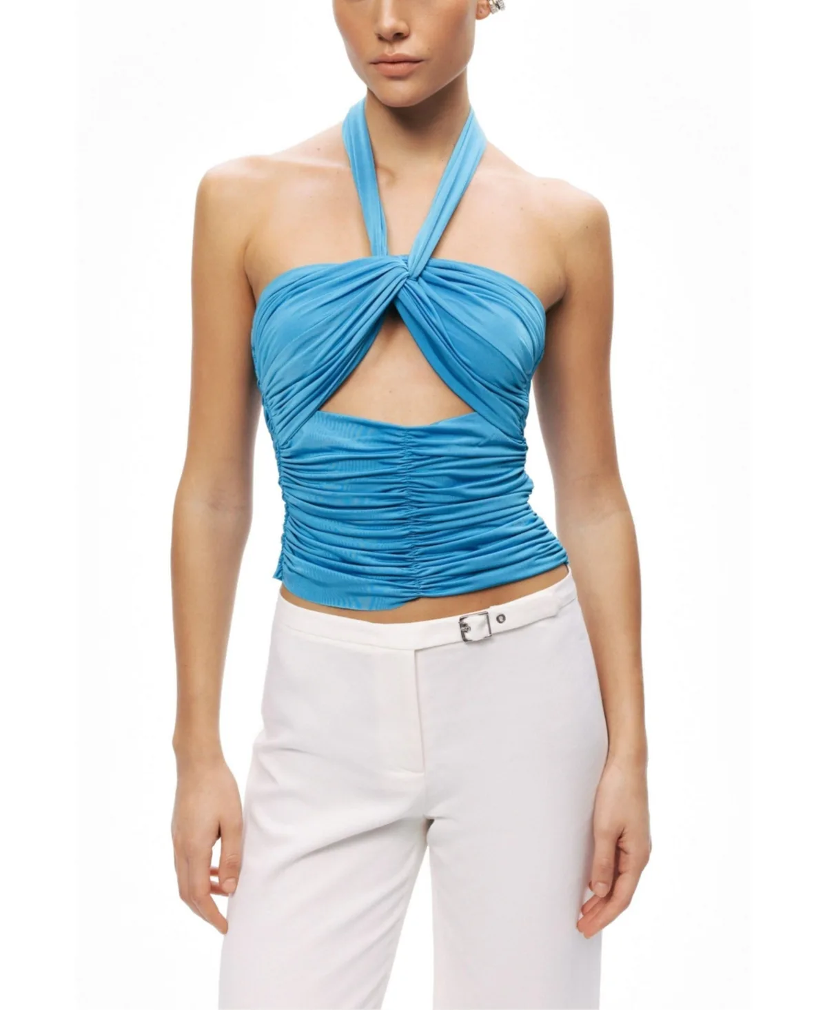 Cut-Out Draped Blouse by Nocturne