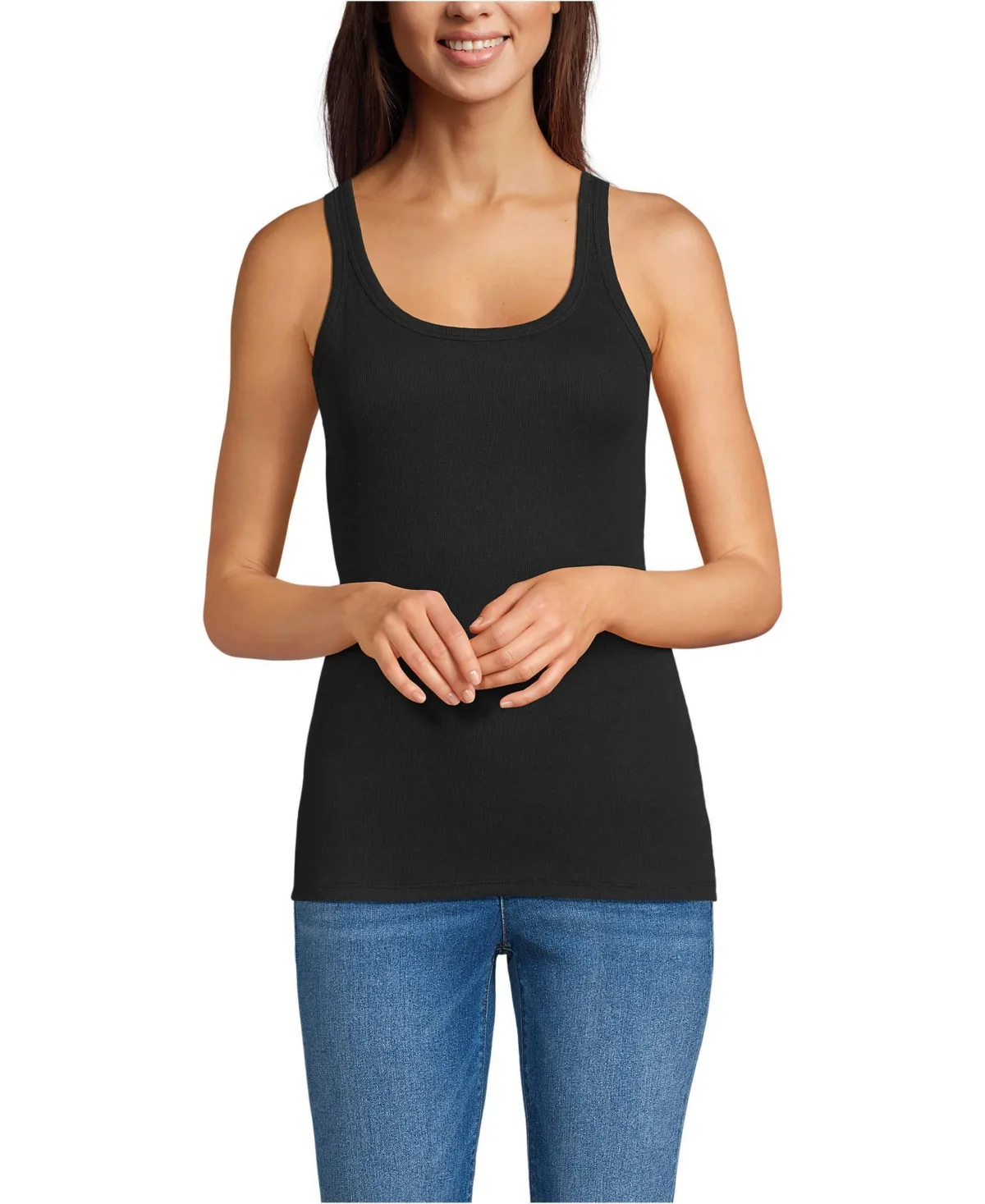 Micro Rib Go-To Layering Tank by Lands' End