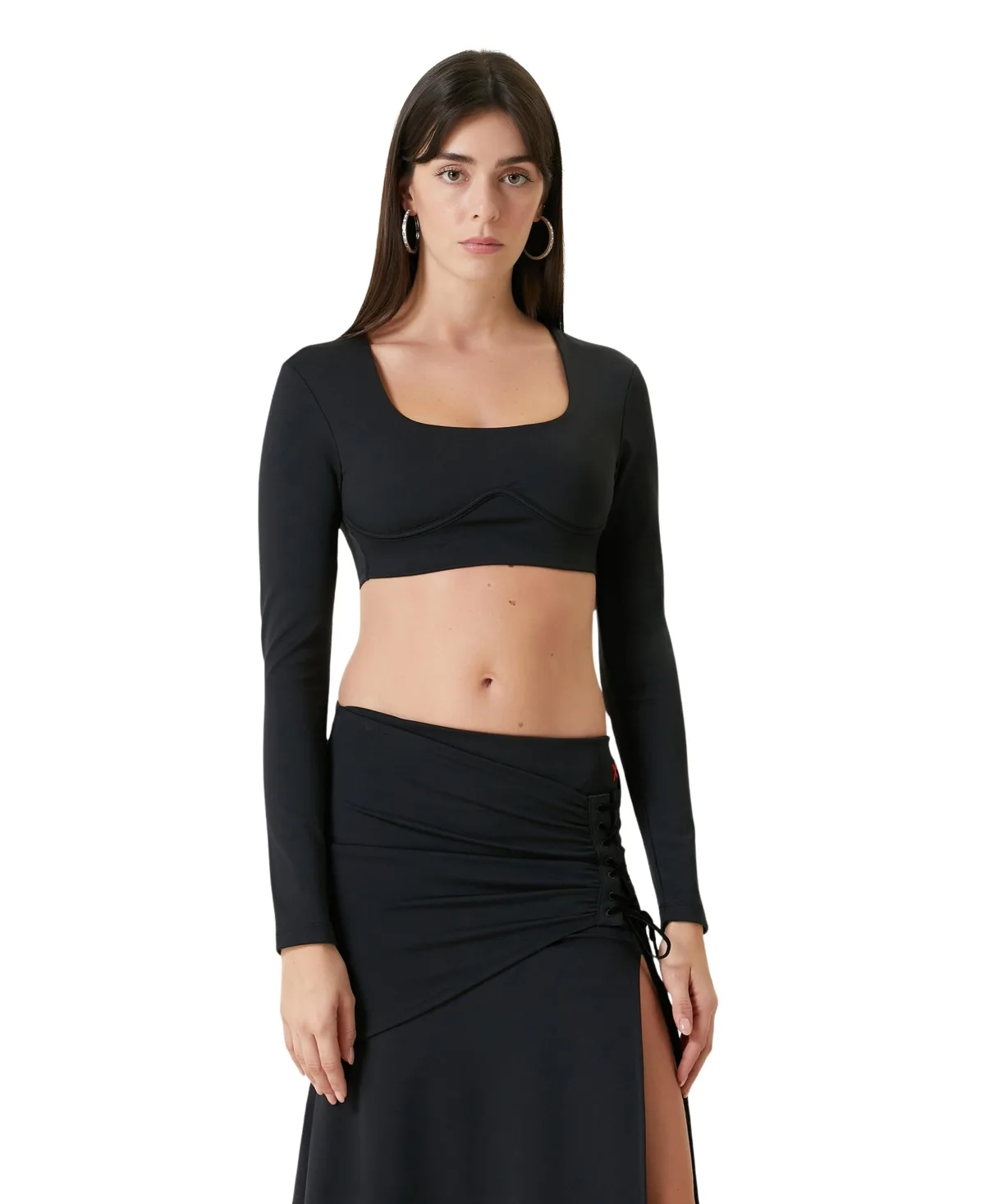 Free Heaven Long Sleeve Crop Top by Pcfg