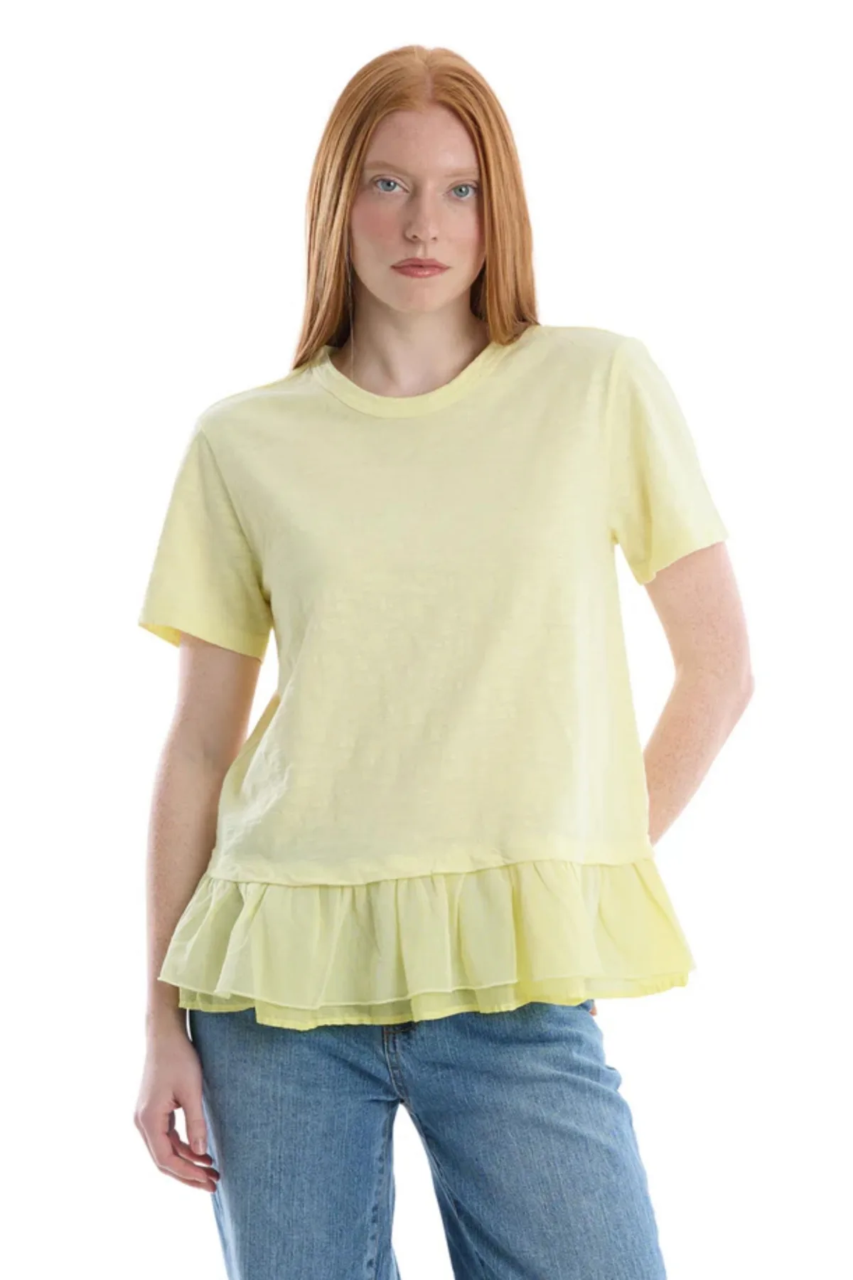 Short Sleeve Mixed Media Tee by Wilt