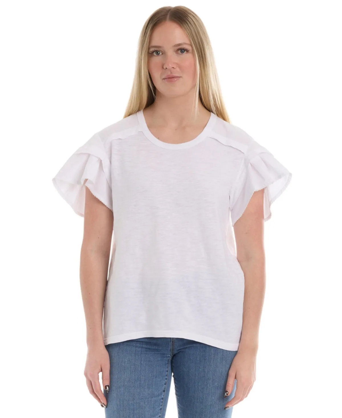 Ruffle Short Sleeve Tee by Wilt