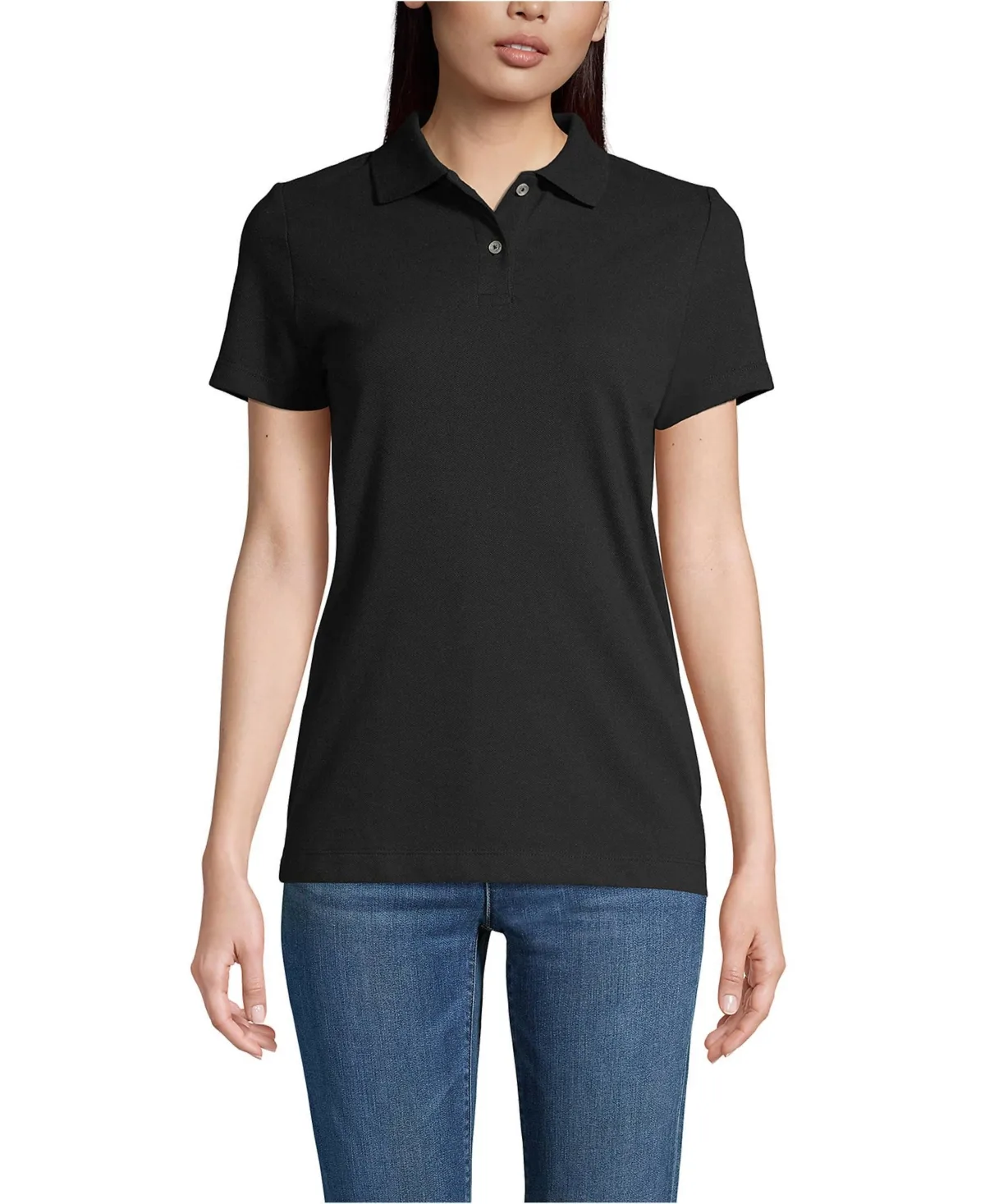 Short Sleeve Basic Mesh Polo Shirt