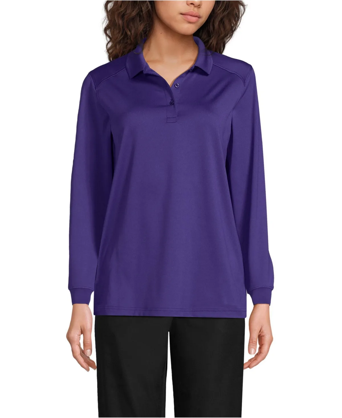 School Uniform Long Sleeve Rapid Dry Polo Shirt by Lands' End