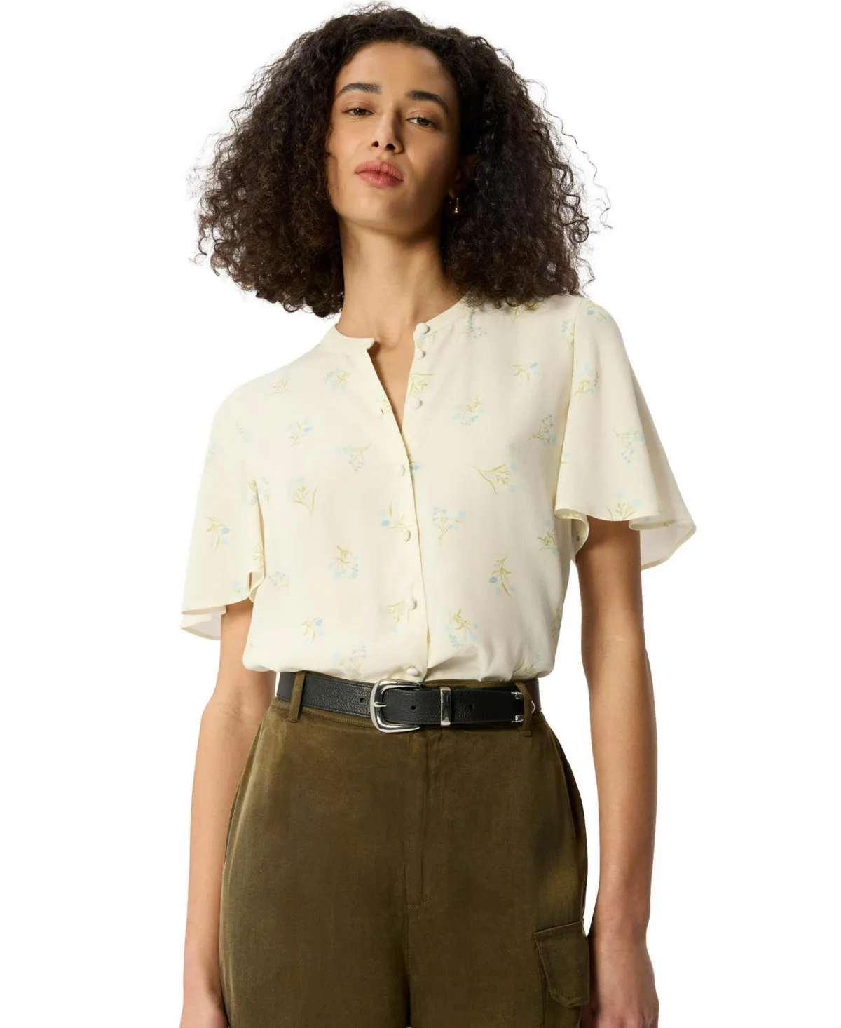 Floral Button Front Shirt by Whistles