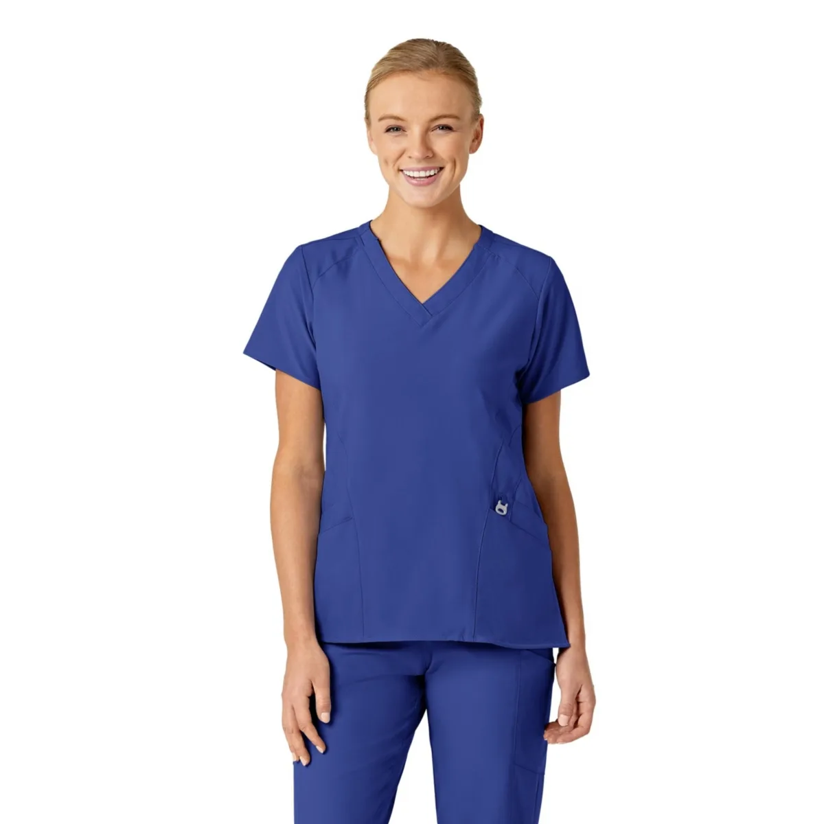 W123 Stylized V-Neck Scrub Top by Wink