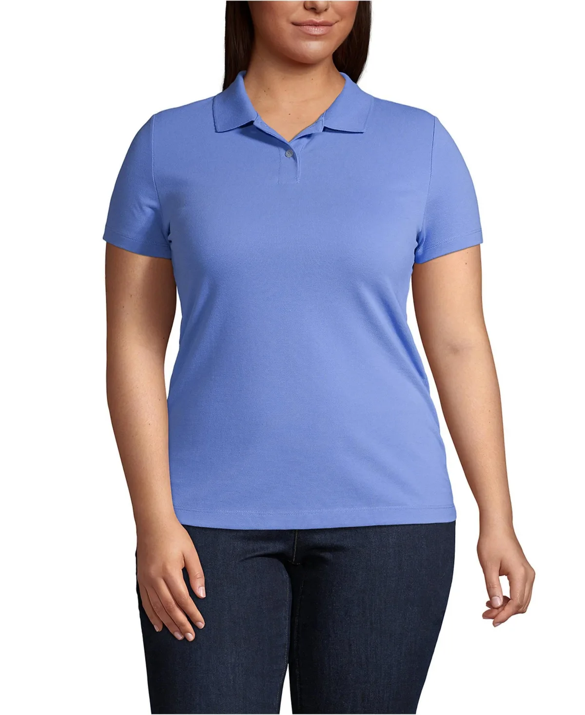Short Sleeve Basic Mesh Polo Shirt