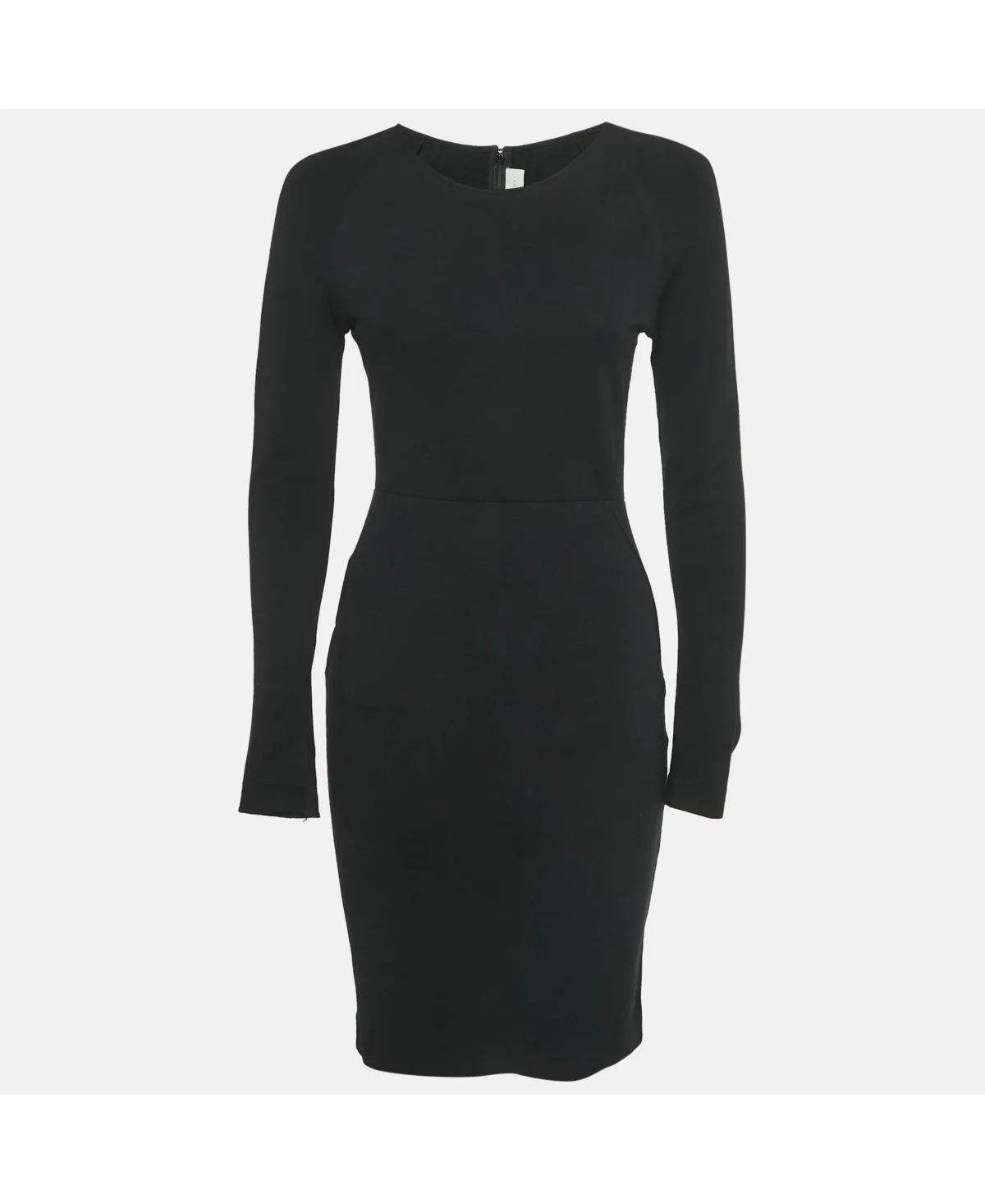 Black Stretch Knit Short Dress