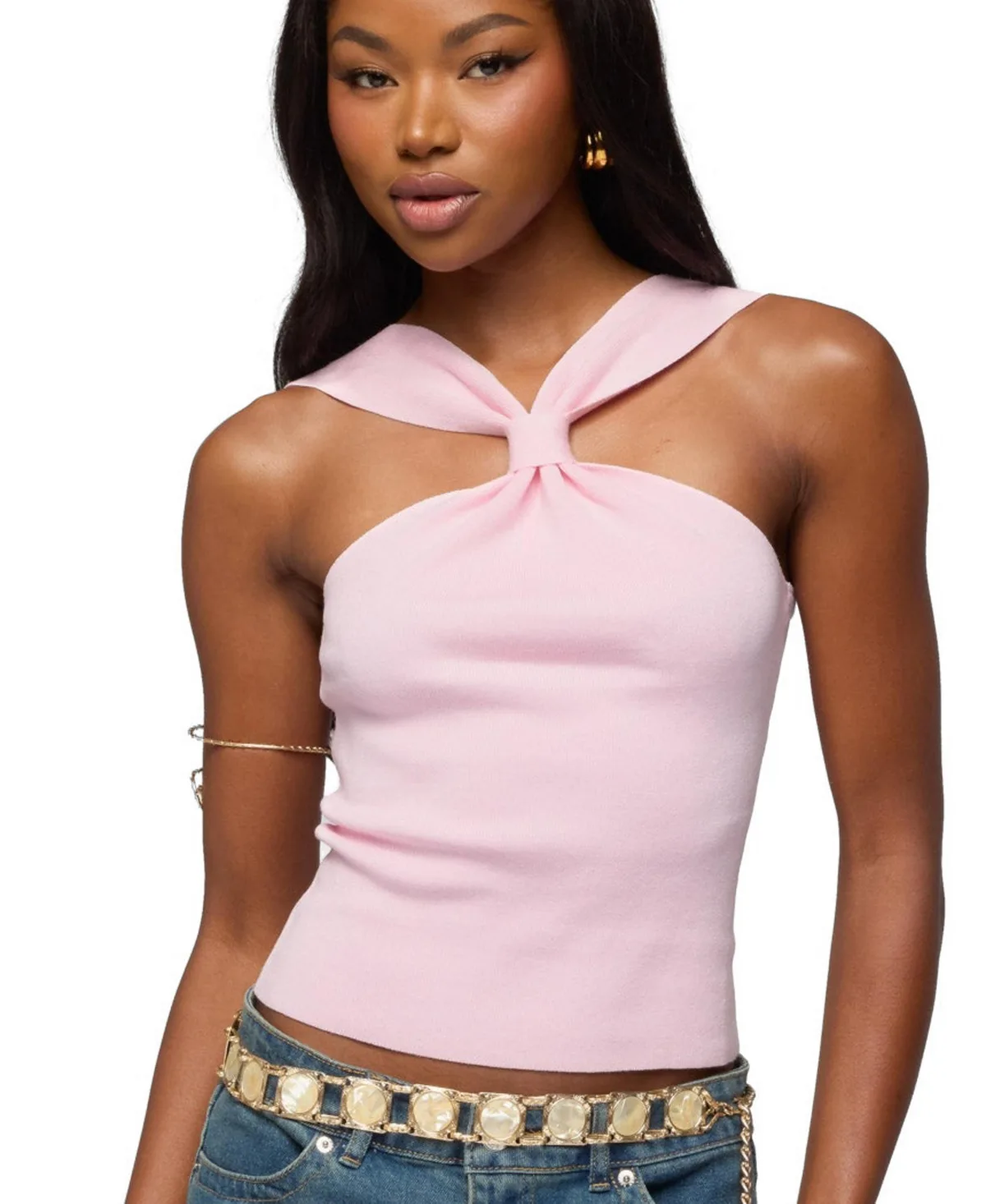Kerren Knotted Knit Top by Edikted