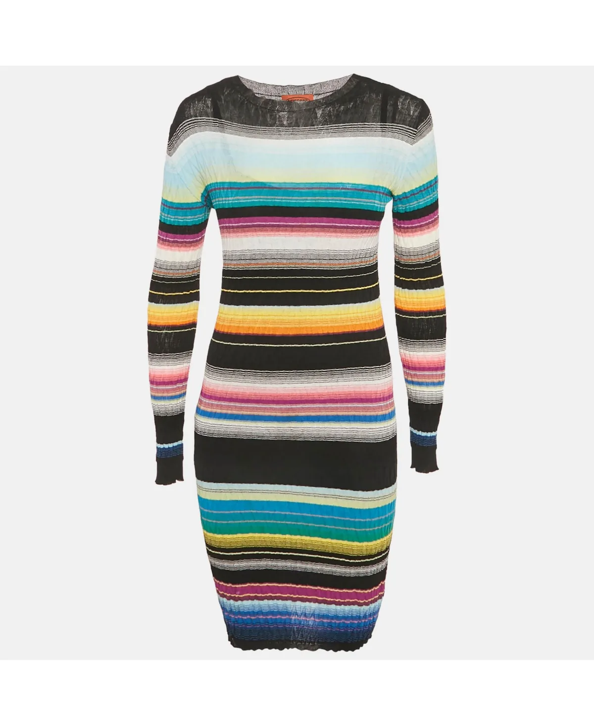 Striped Rib Knit Mini Dress by Pre-owned Missoni