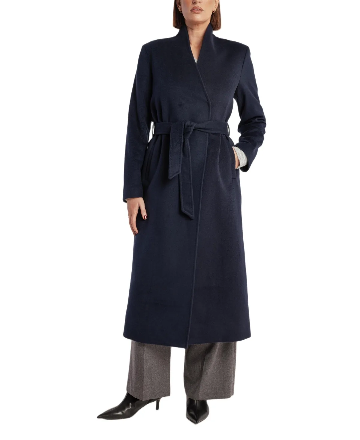 Cashmere Belted Long Coat by 1982
