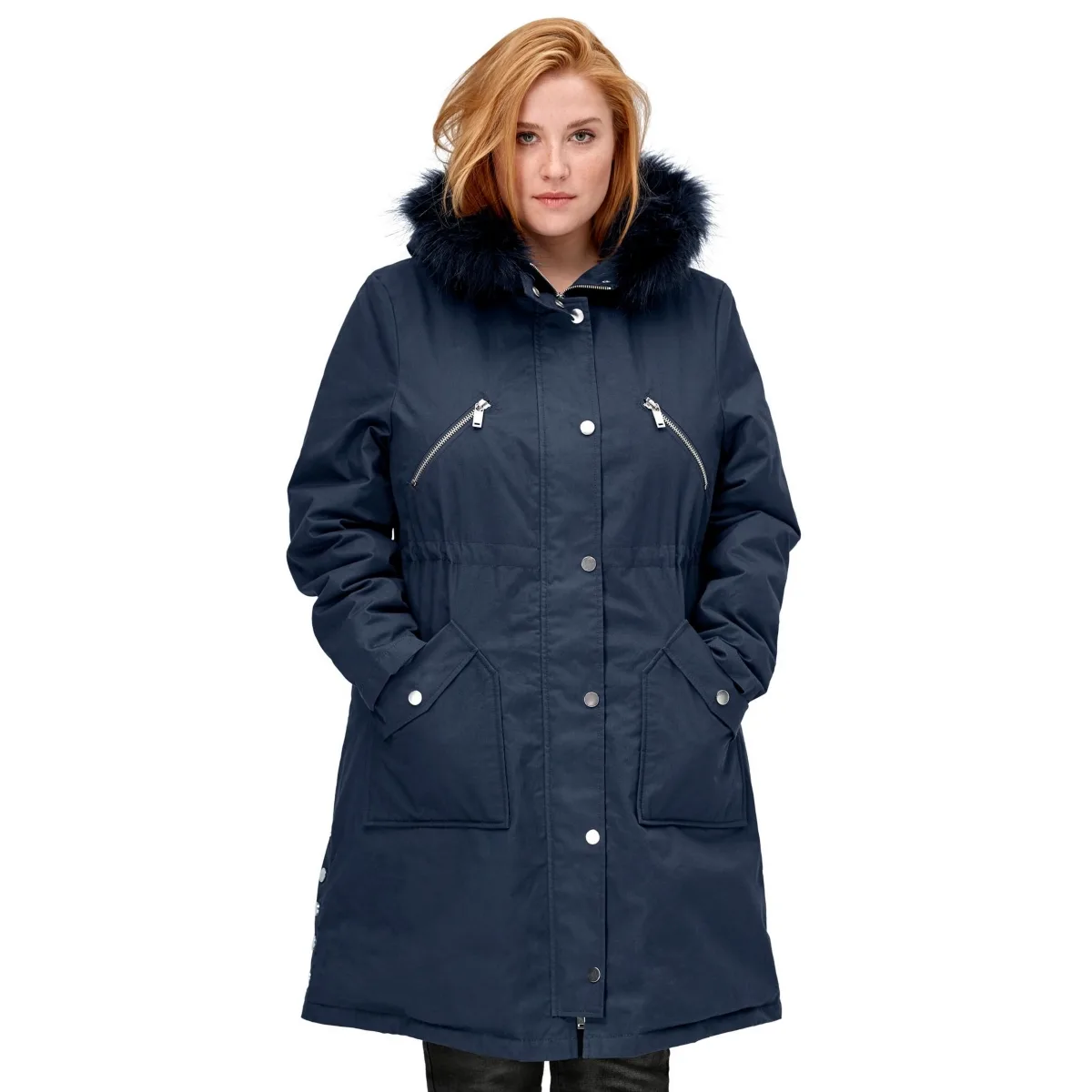 Side-Snap Zip-Front Parka