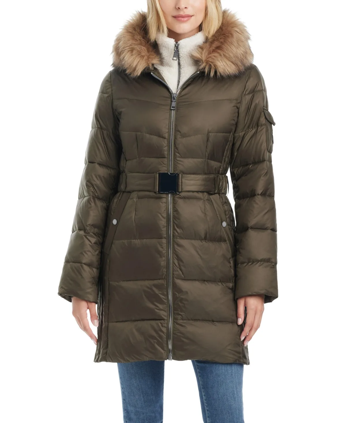 Mid-Length Fitted Puffer Coat