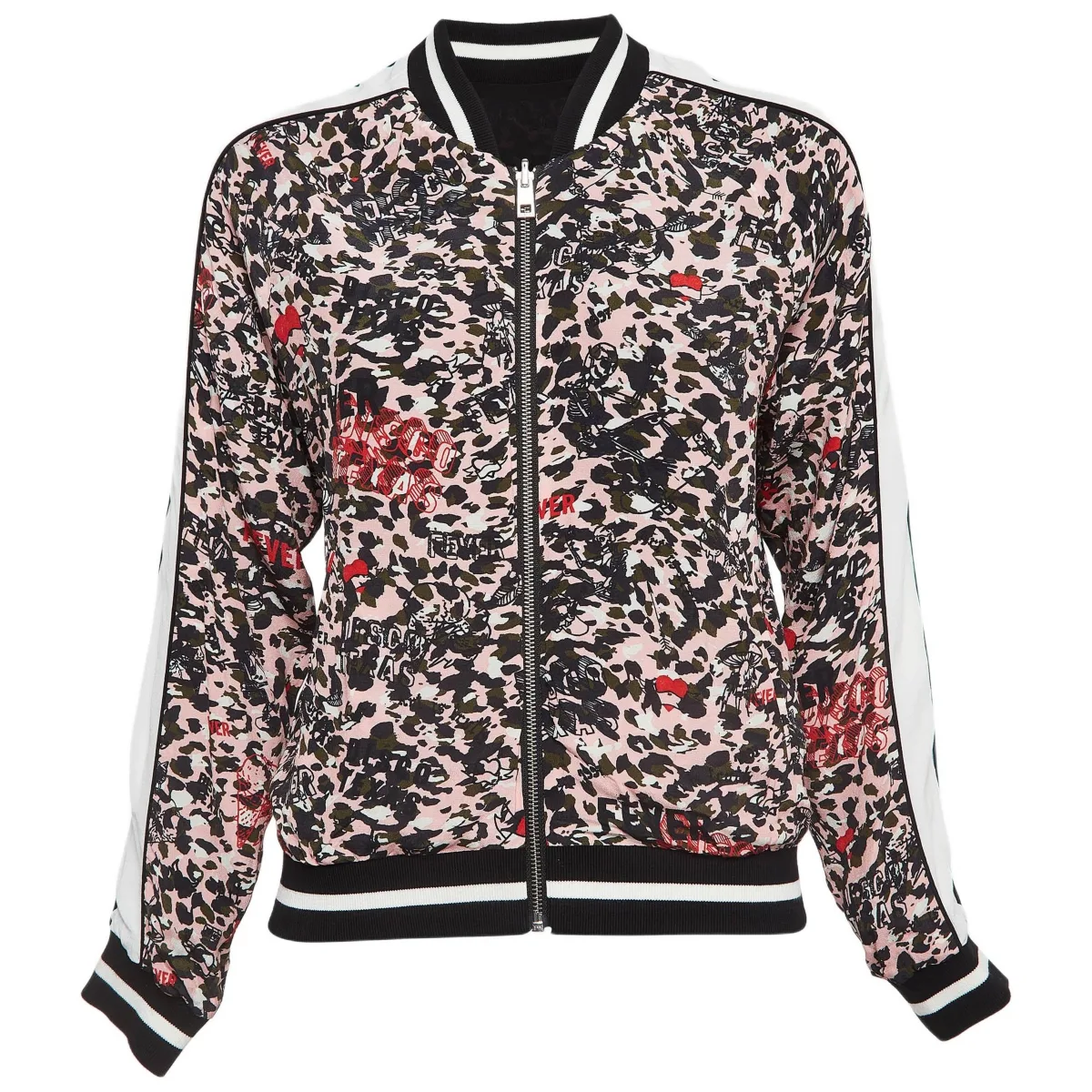 Pre-Owned Zadig and Voltaire Printed Crepe Reversible Bomber Jacket by Pre-owned Zadig & Voltaire