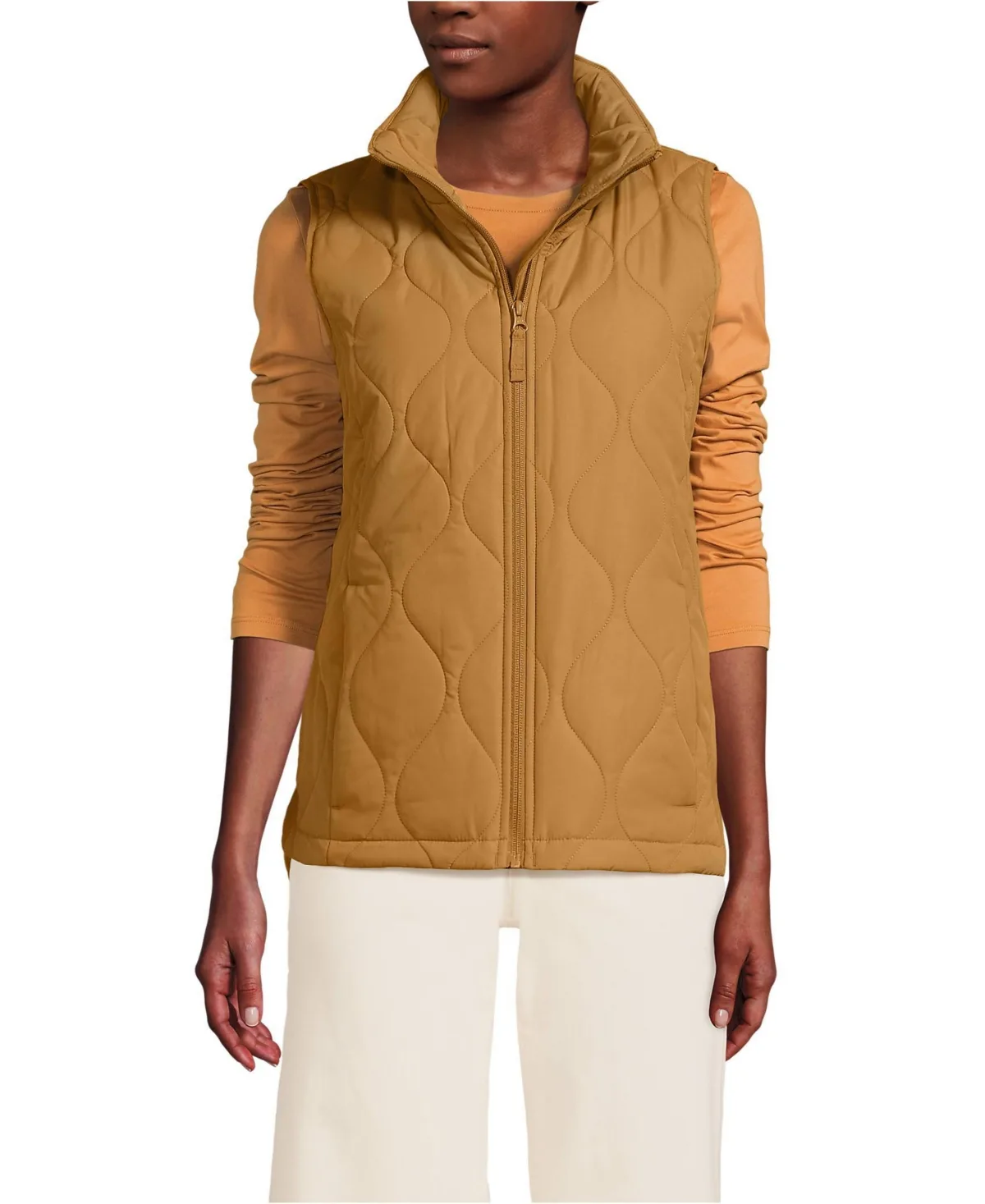 FeatherFree Onion Quilted Insulated Vest by Lands' End