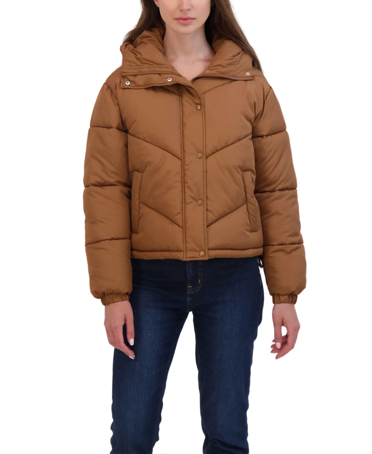 Short Hooded Puffer Jacket by Sebby