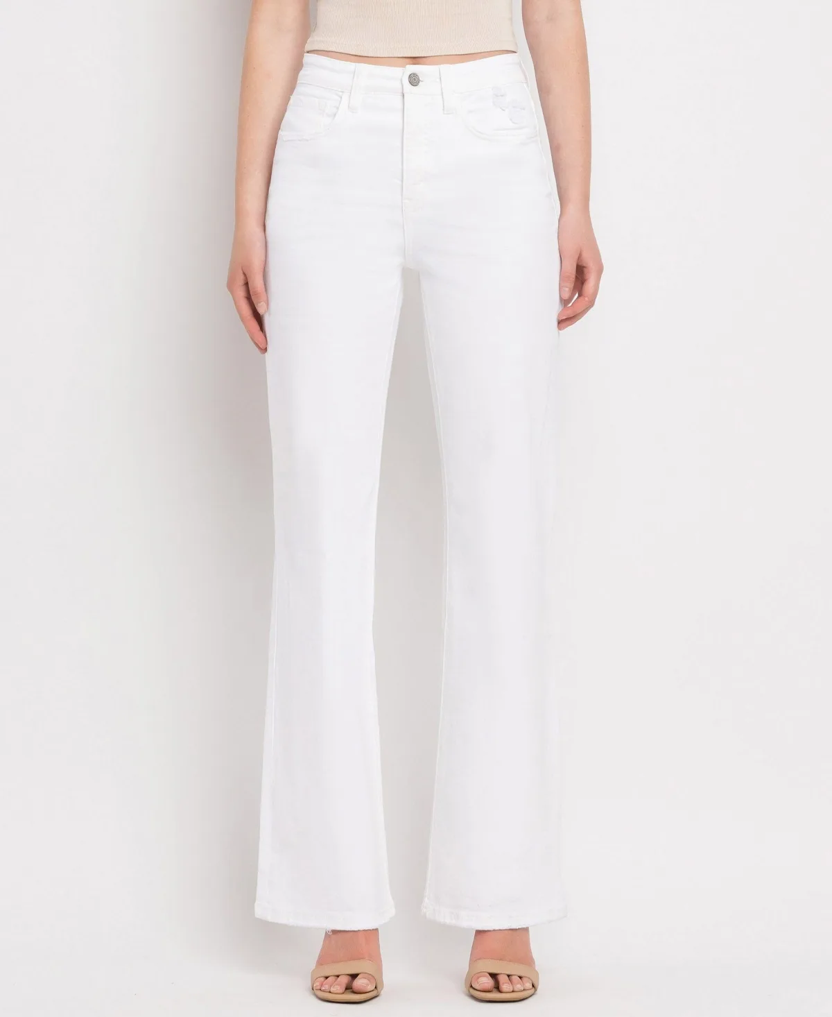Vintage-Like Super High Rise Flare Jeans by Vervet