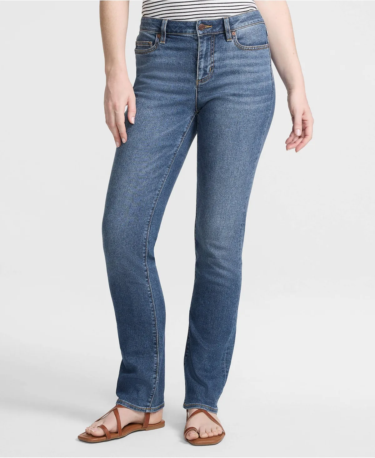 Recover Mid Rise Straight Leg Jeans