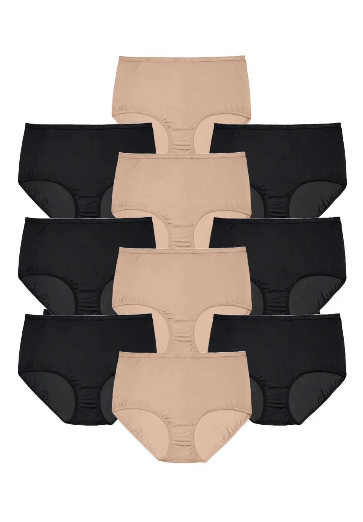 Full Coverage Nylon Brief 10-Pack by Comfort Choice