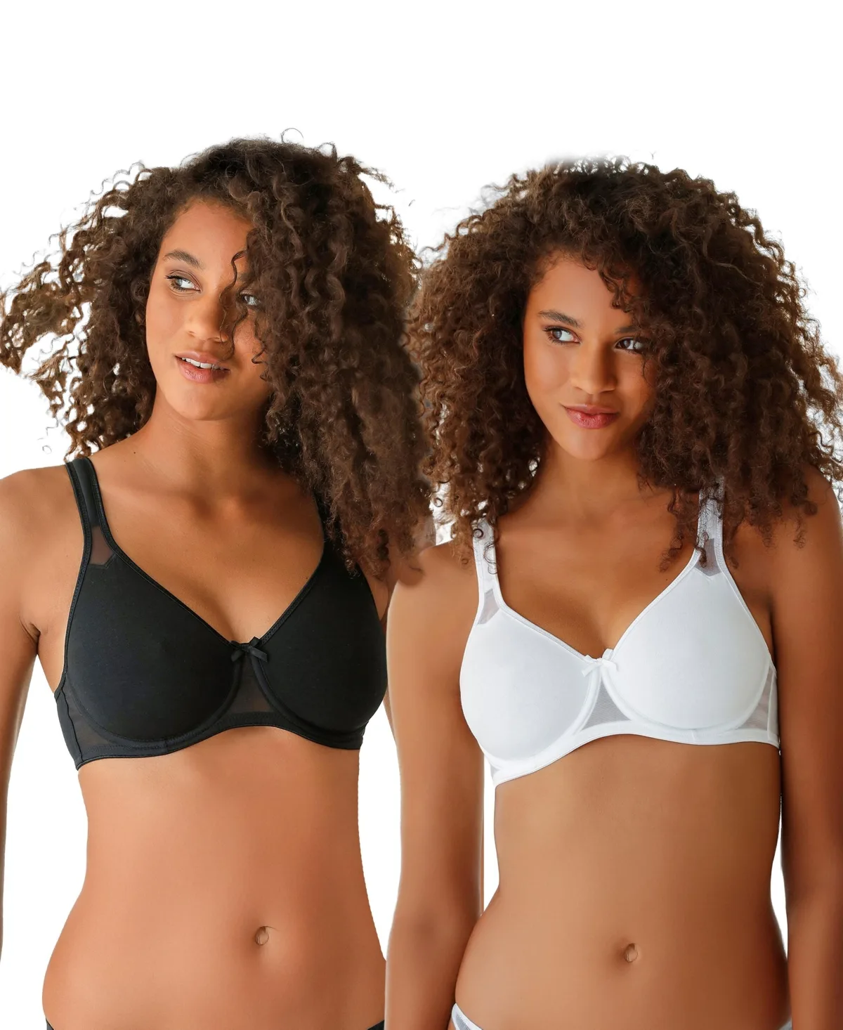 2 Pack Sheer Accent T-Shirt Bras by Lascana