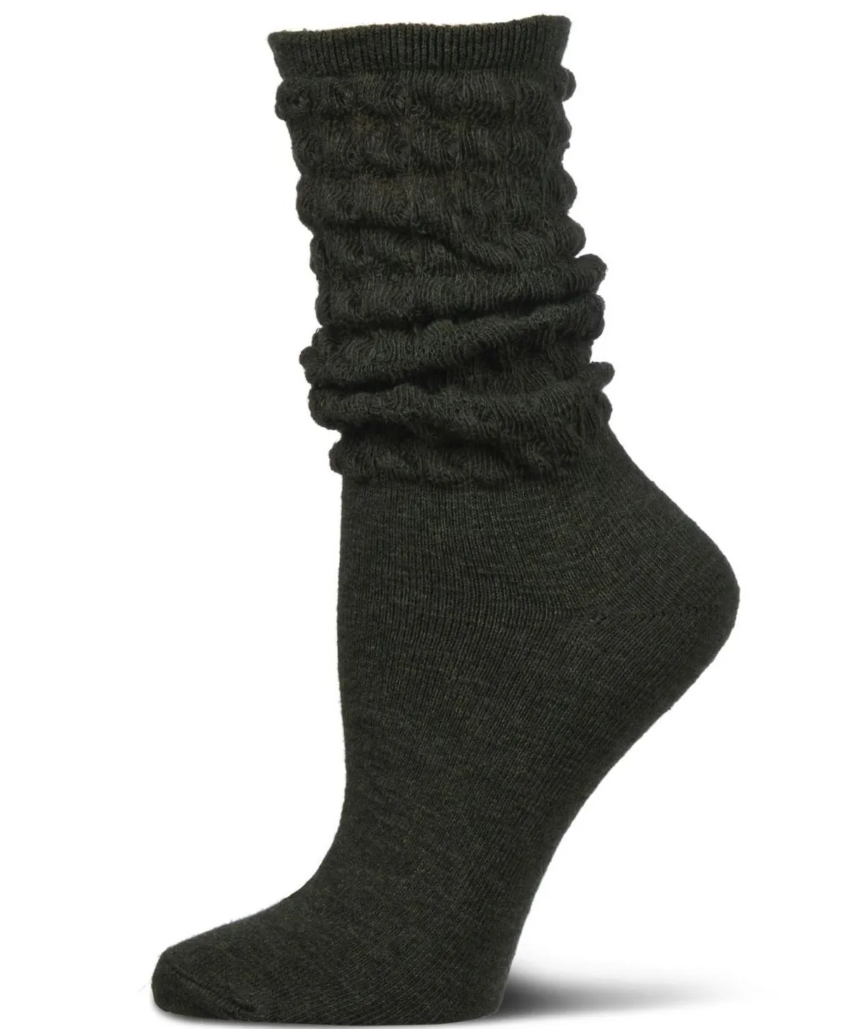 Contessa Loose Knit Slub Extended Crew Socks by Memoi