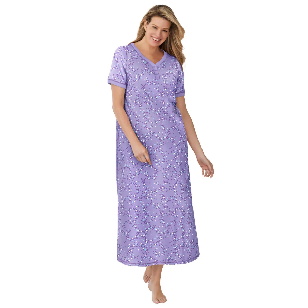 Long Henley Sleepshirt by Dreams & Co.