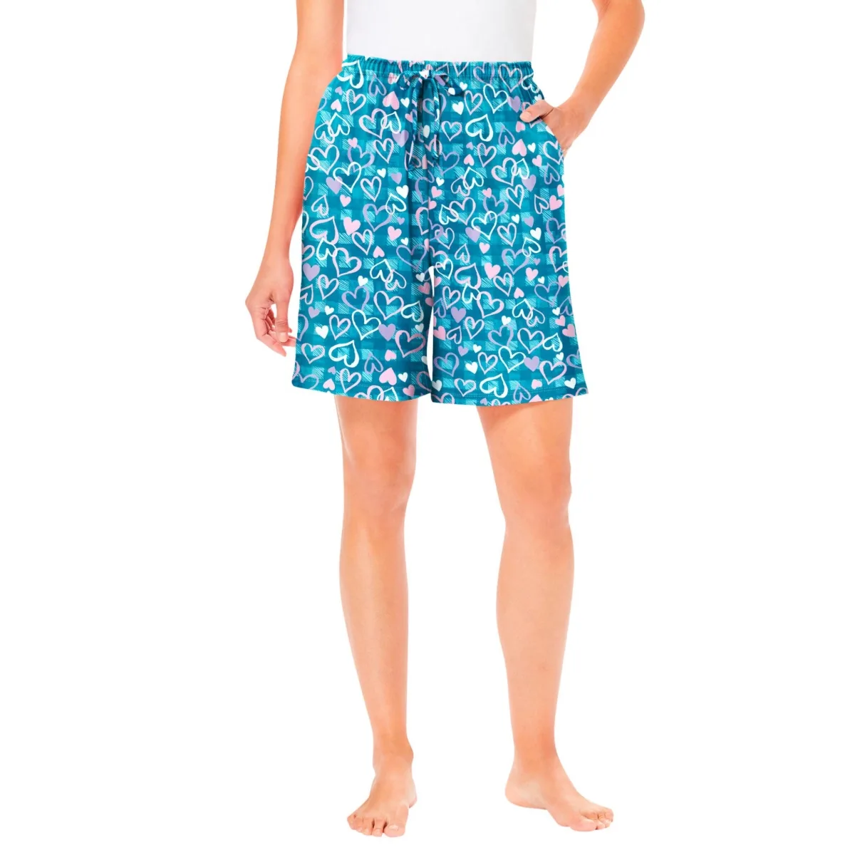 Print Pajama Shorts by Dreams & Co.