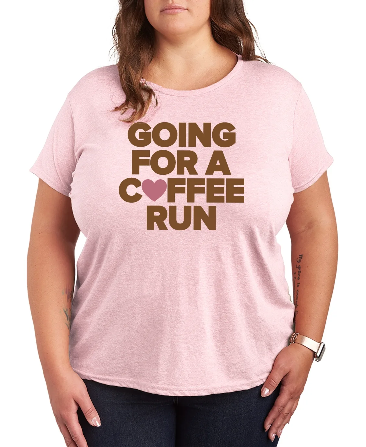 Short-Sleeve Graphic Coffee Run Tee by Hybrid Apparel