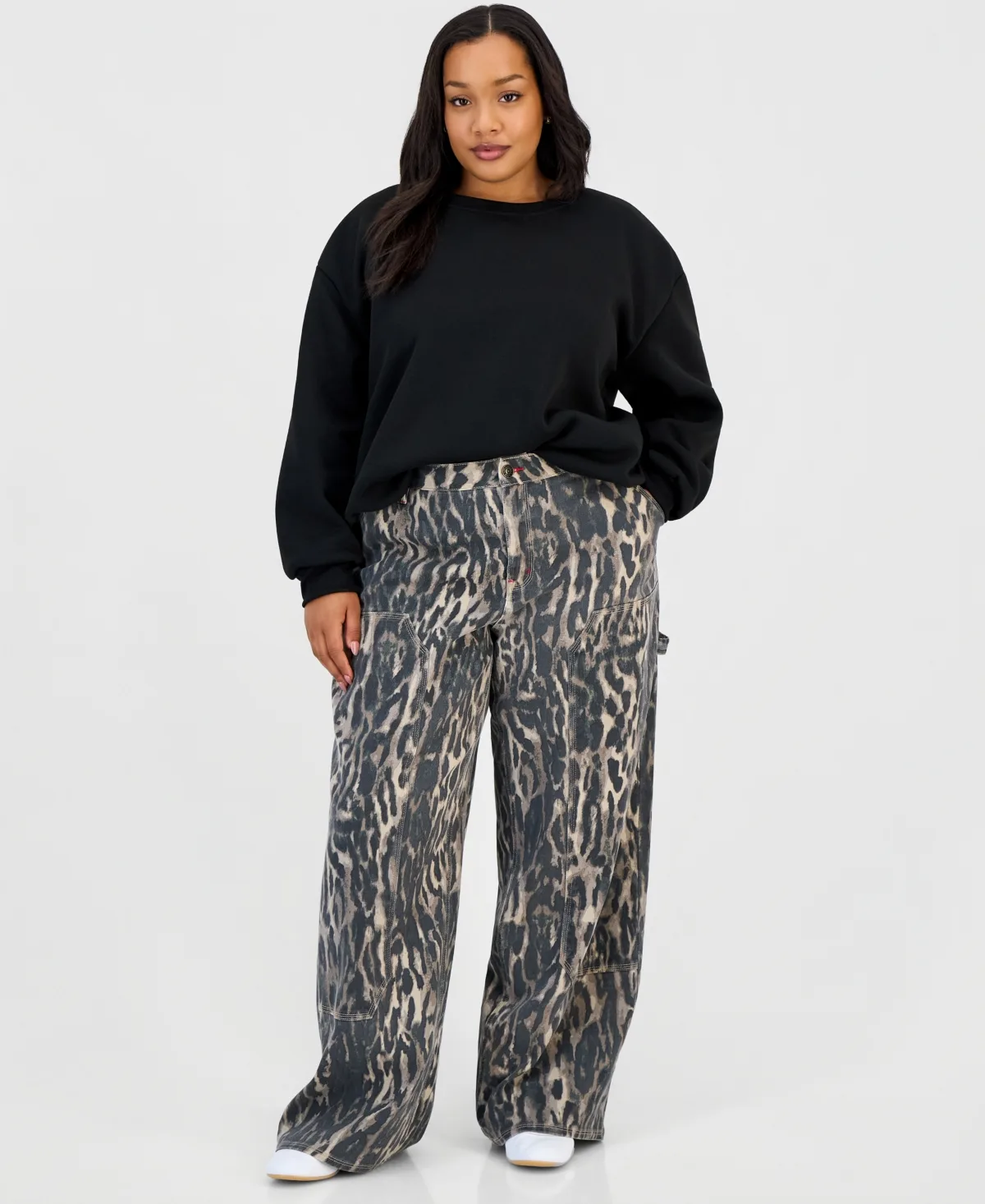 Ultra 90s Printed Carpenter Jeans by Madden Girl