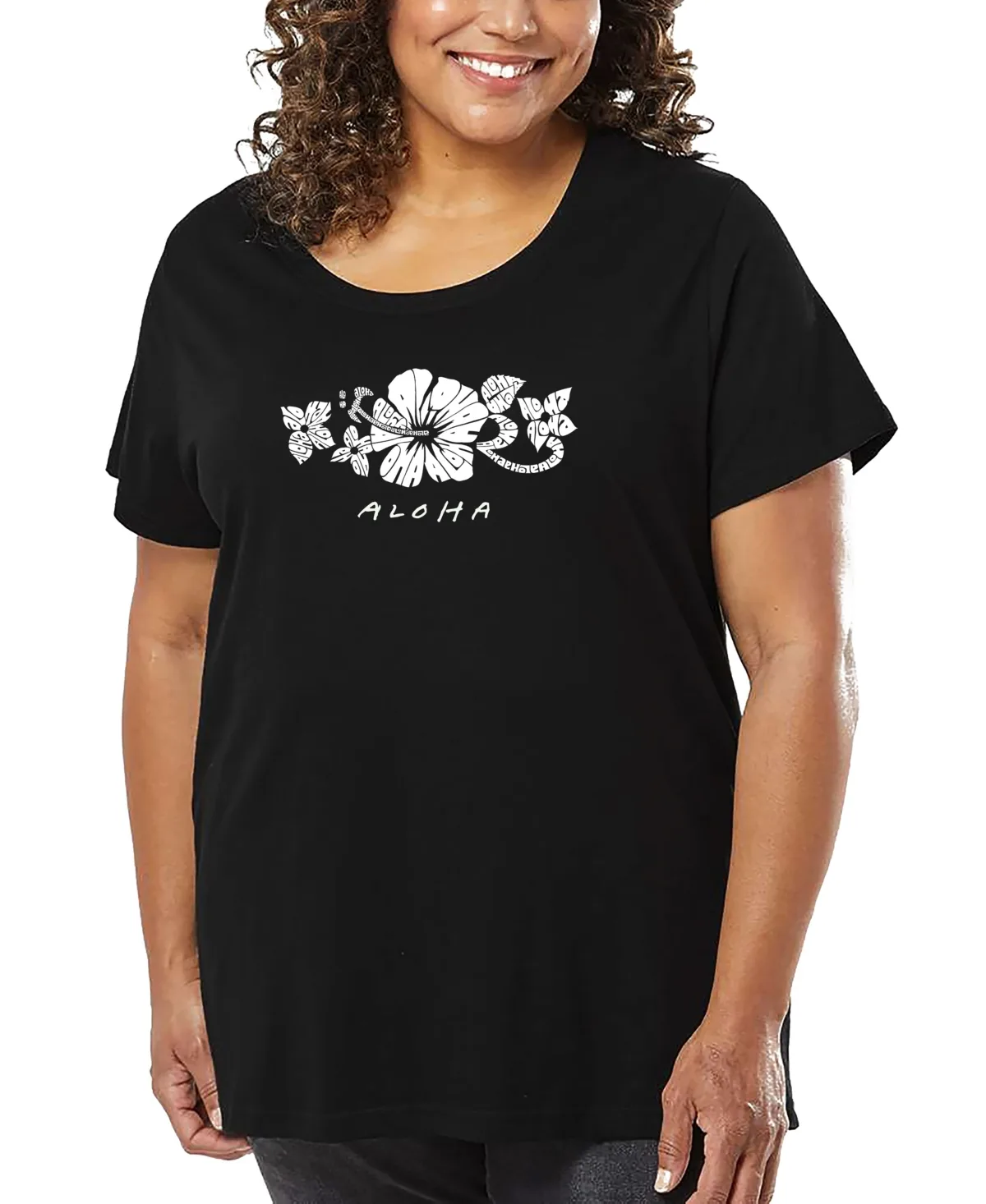 Aloha Word Art T-Shirt by La Pop Art