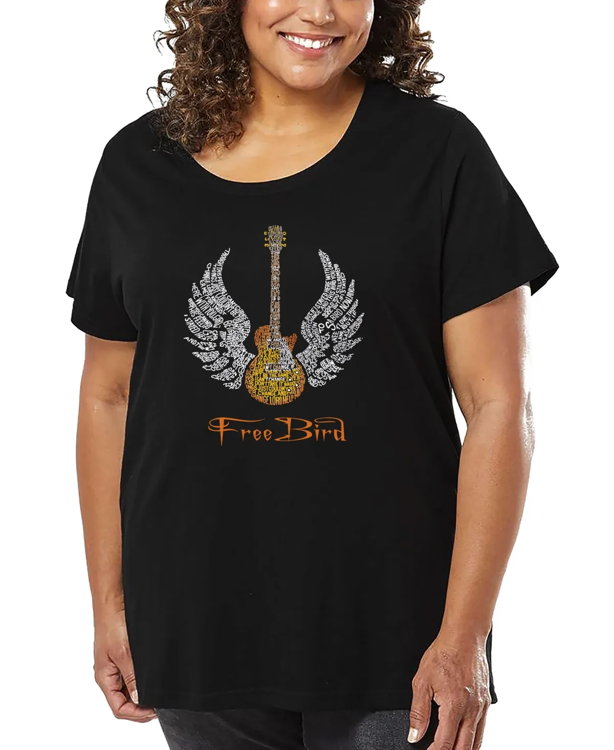 Lyrics to Freebird Word Art T-Shirt by La Pop Art