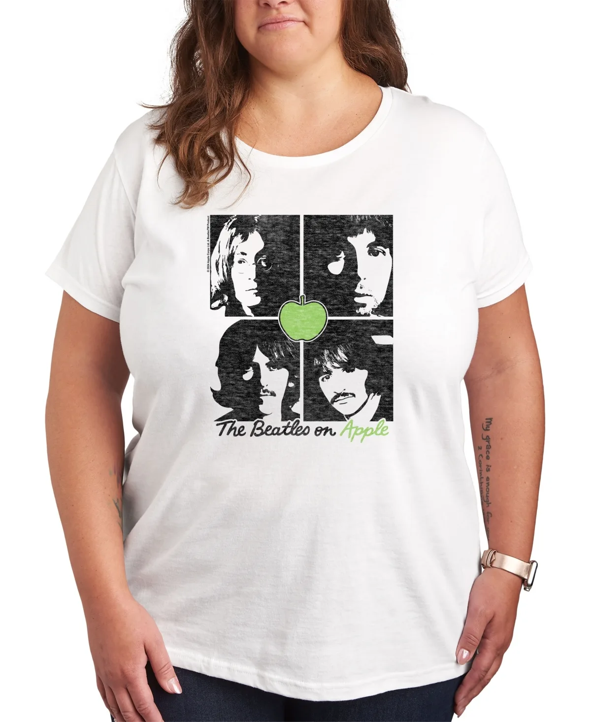 The Beatles Apple Graphic Pullover T-Shirt by Hybrid Apparel