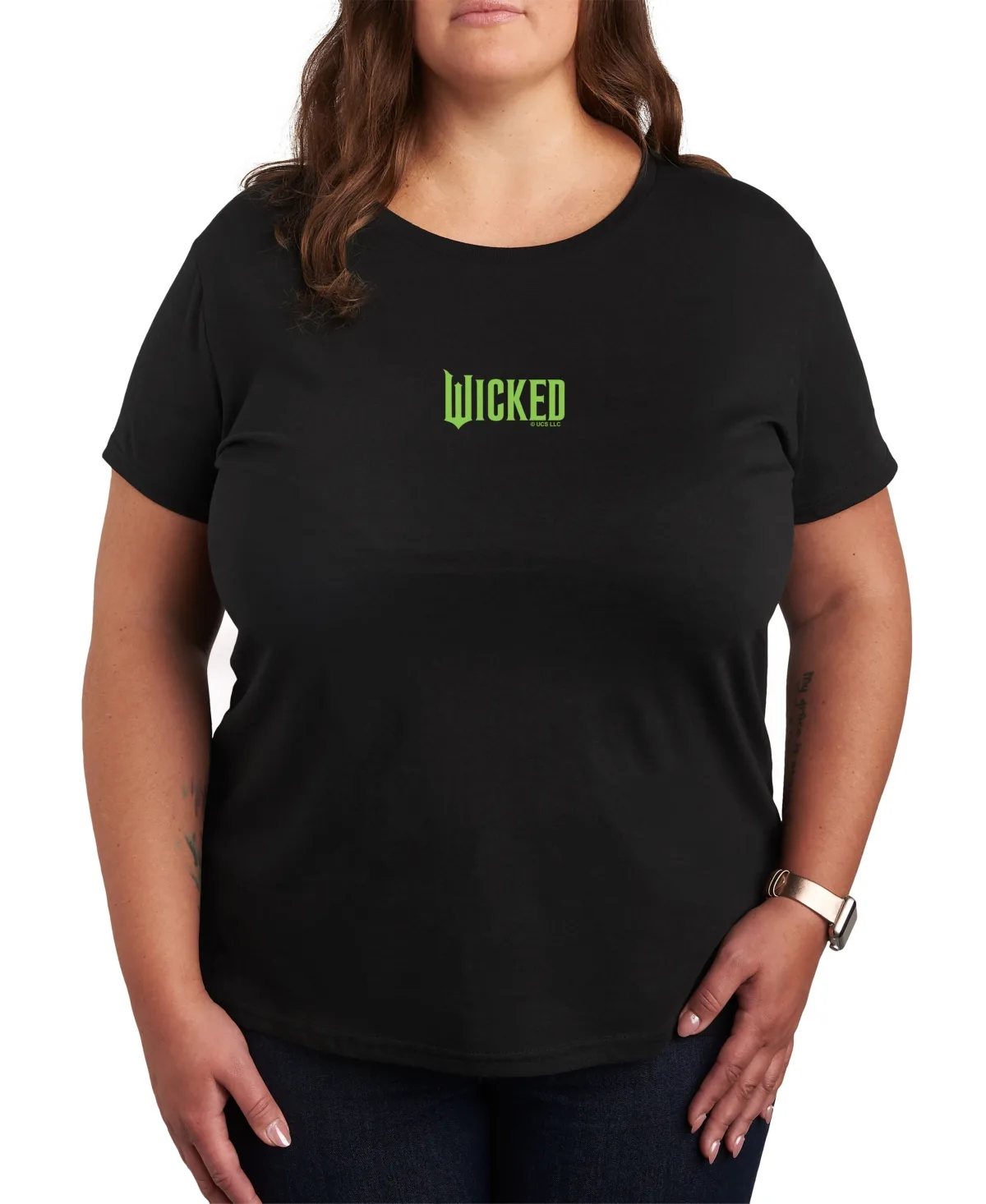 Wicked Elphaba Green Logo Graphic Tee by Hybrid Apparel
