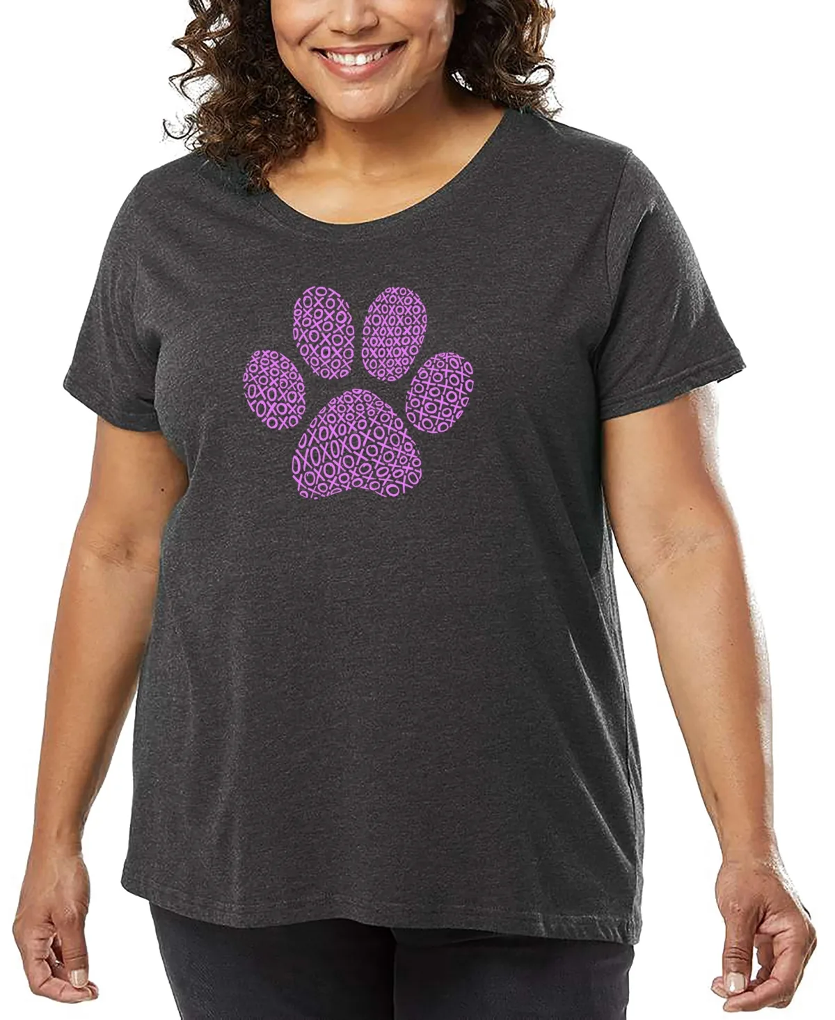 Xoxo Dog Paw Word Art T-Shirt by La Pop Art