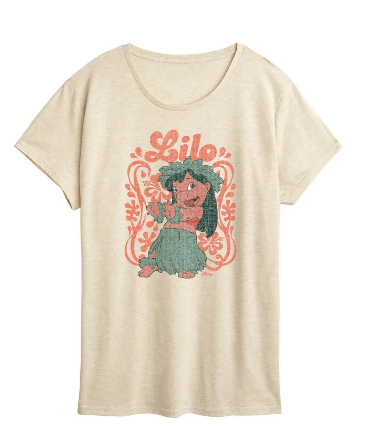 Lilo & Stitch Lilo Floral Frame Graphic T-Shirt by Hybrid Apparel