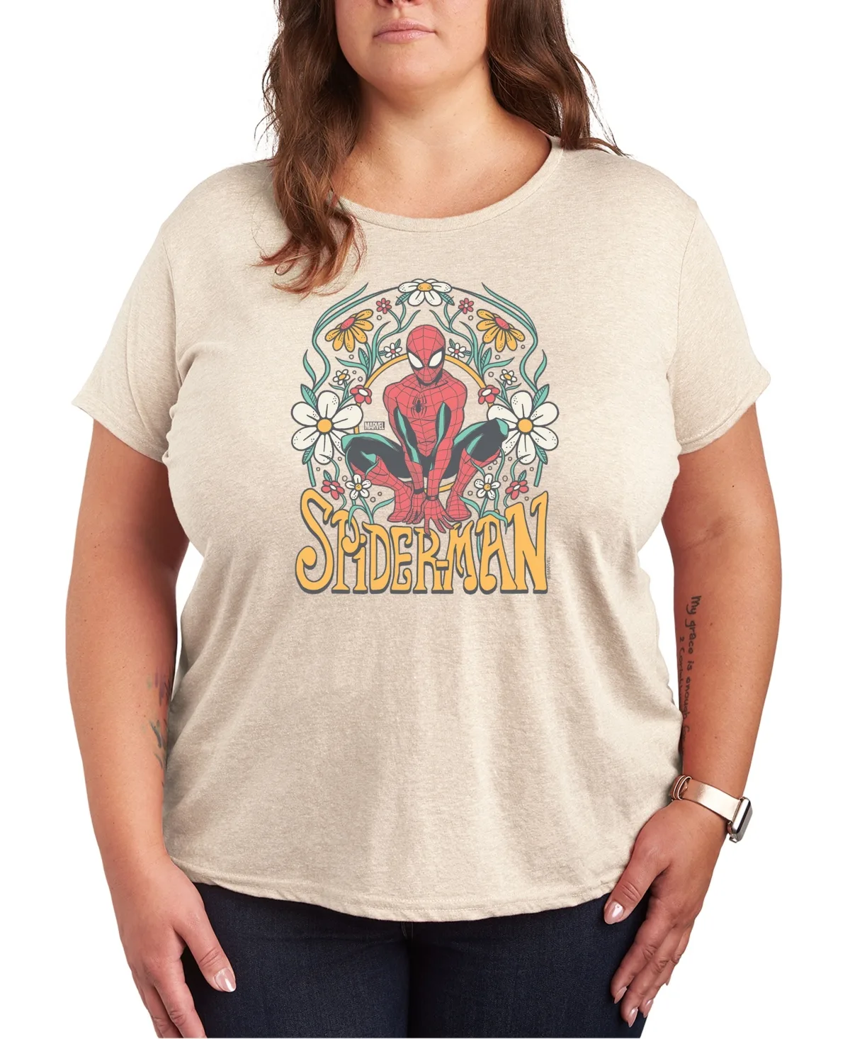 Marvel Spider-Man Graphic Crew Neck Tee by Hybrid Apparel