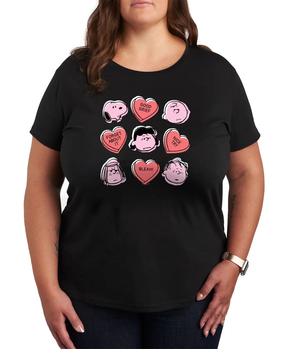 Air Waves Peanuts Valentine's Day Graphic T-Shirt by Hybrid Apparel