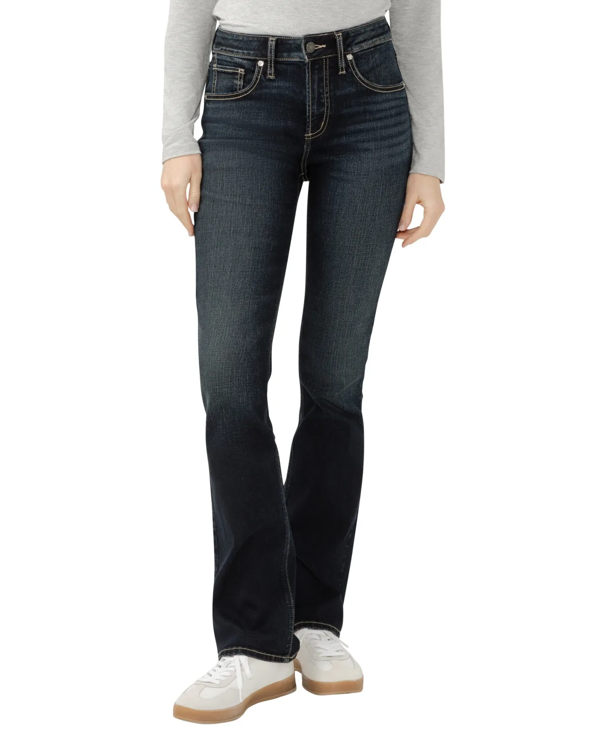Avery High Rise Curvy Fit Slim Bootcut Jeans by Silver Jeans Co.