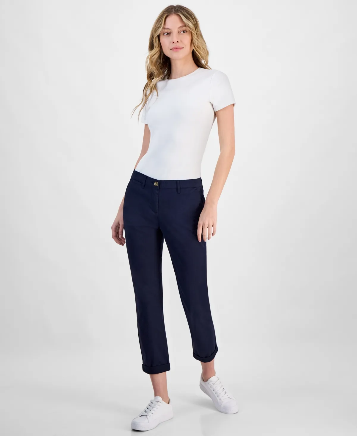 Montauk Solid Cuffed Chino Pants by Nautica