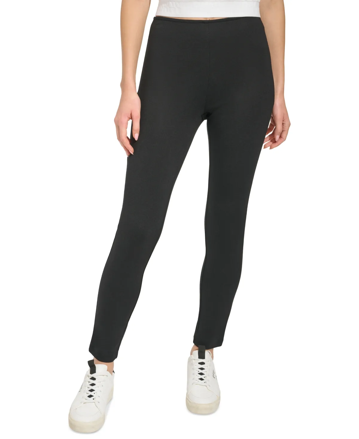 Slim Leg Pull on Ponte Ankle Pant by Dkny