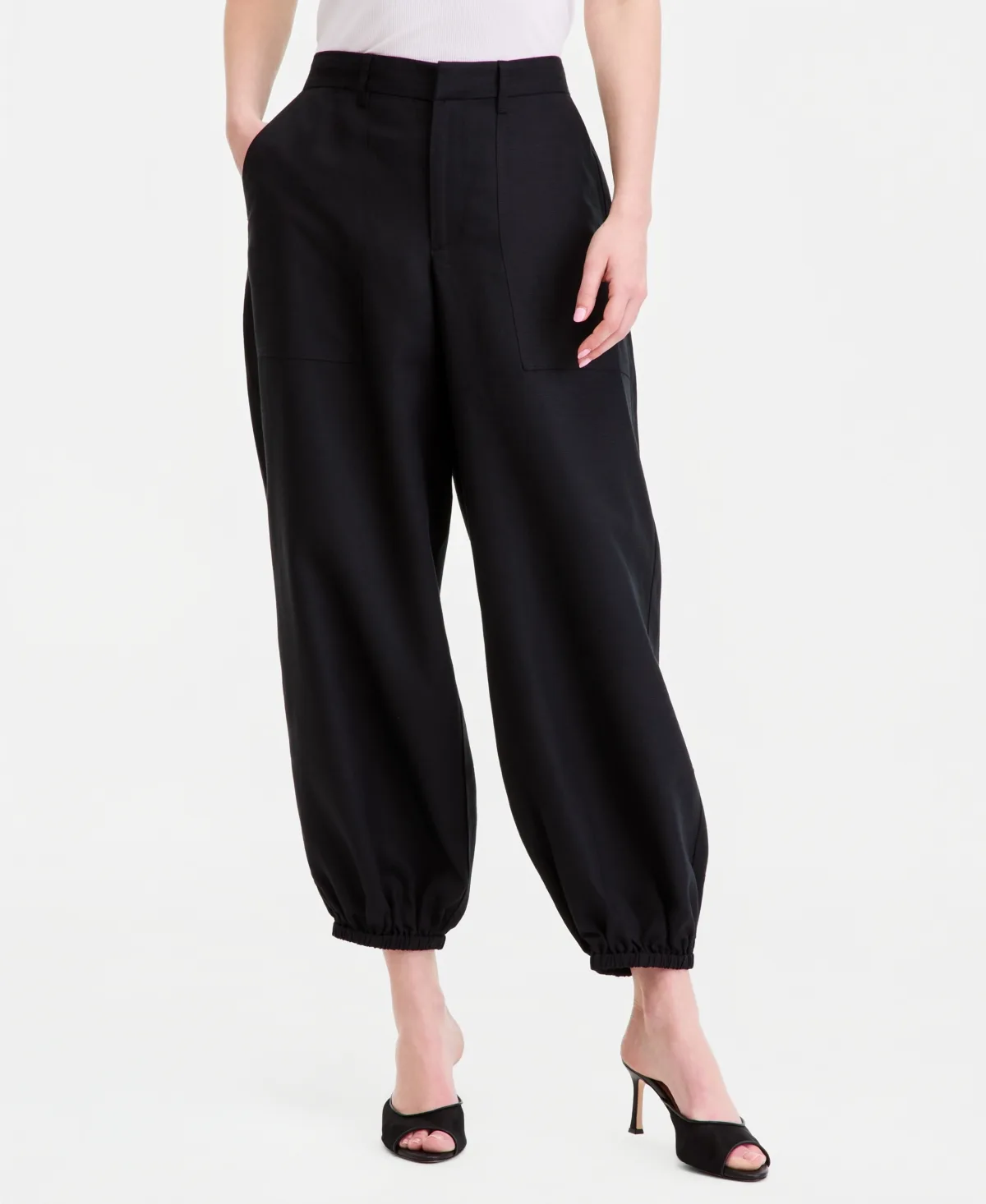Linen-Blend Bubble Hem Ankle Pants by I.n.c. International Concepts