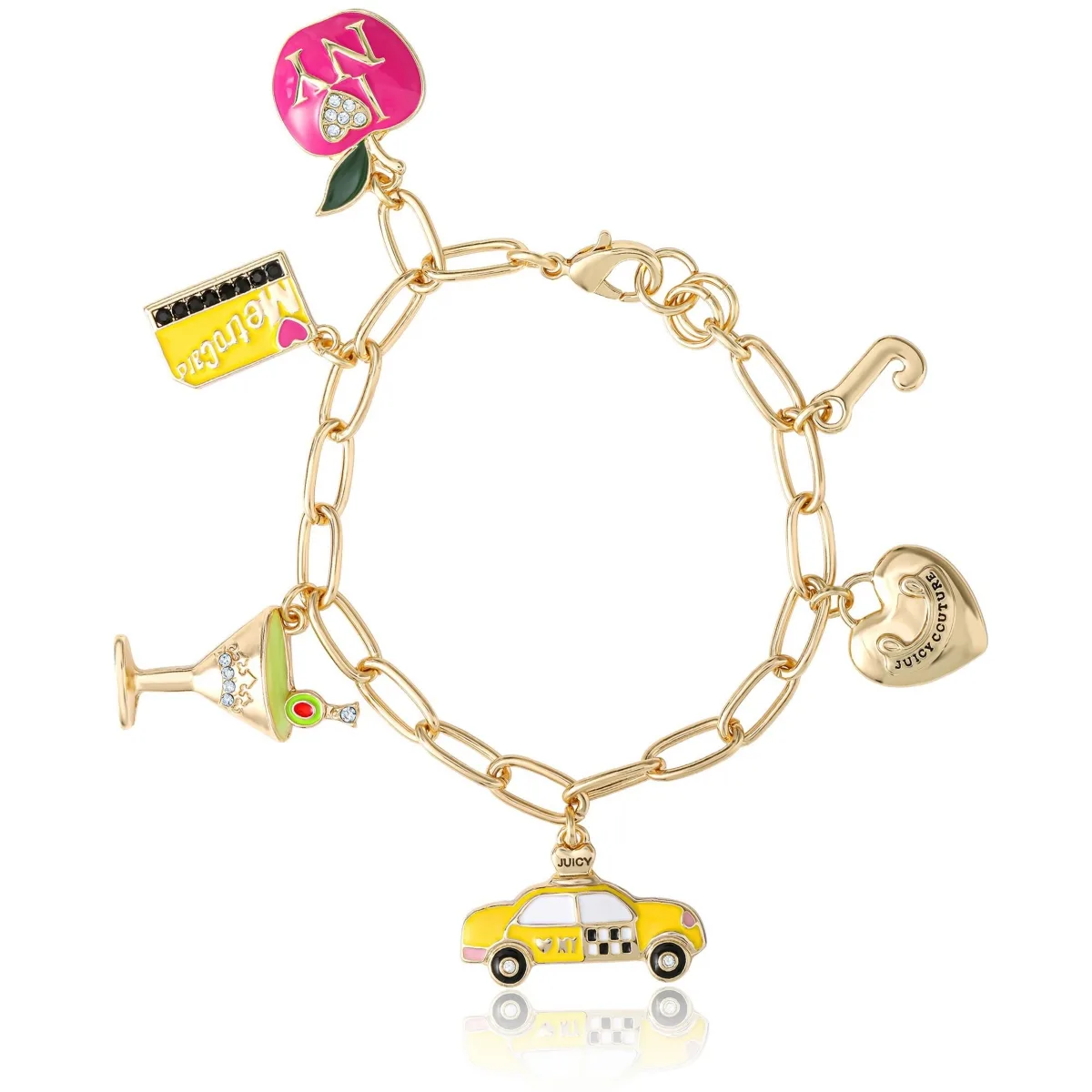 City Icons Charm Bracelet, Gold-Tone Enamel Charms by Juicy Couture