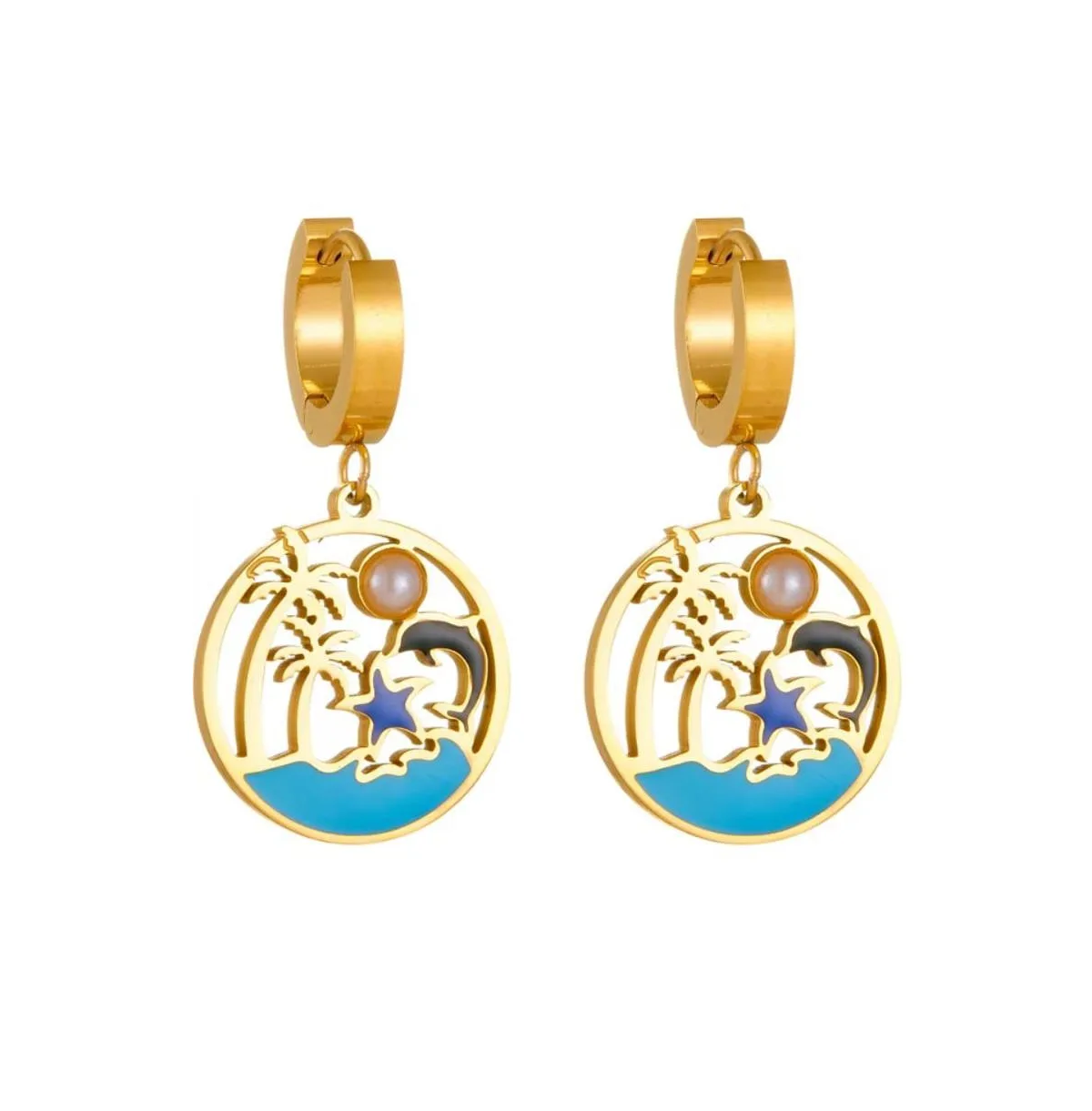 Coastal Magic Turquoise Earrings by Dloria