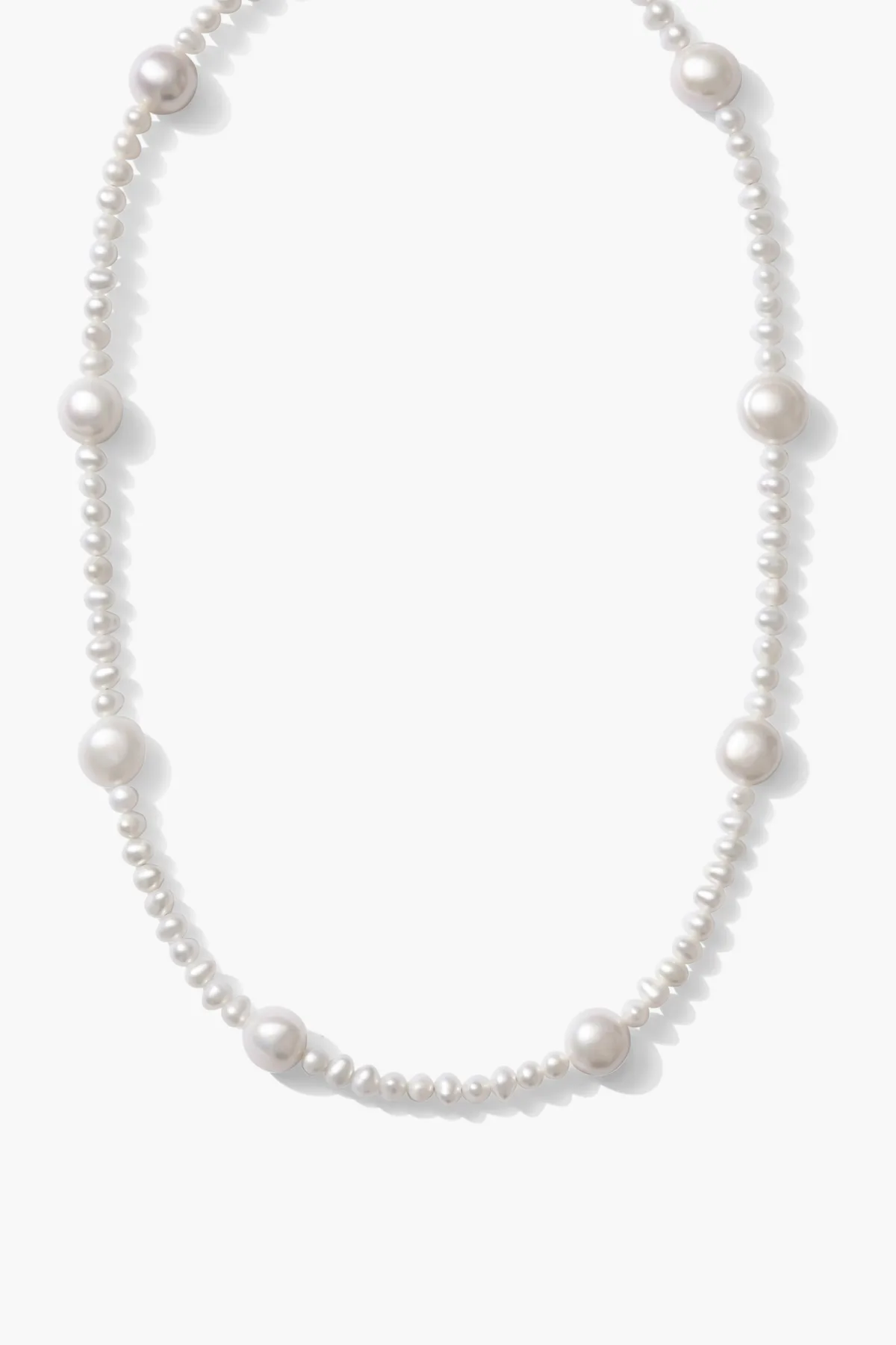 18K Gold Plated Mixed Large & Small Freshwater Pearl - Kylie Necklace 16"
