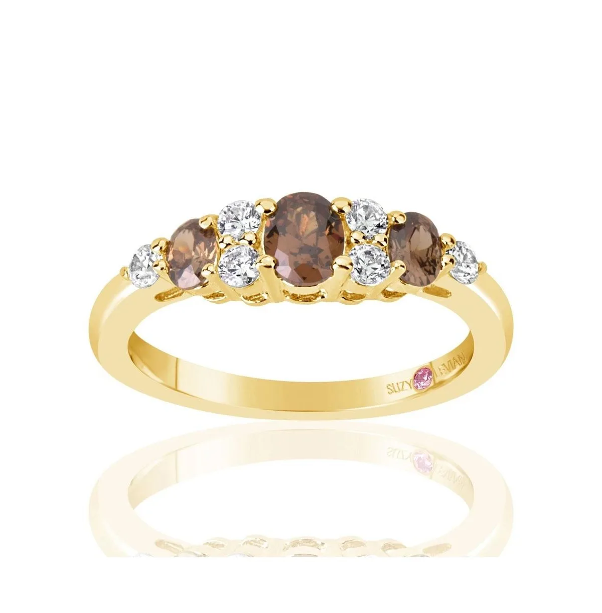 Suzy Levian Sterling Silver Cubic Zirconia Anniversary Band Ring by Suzy Levian New York