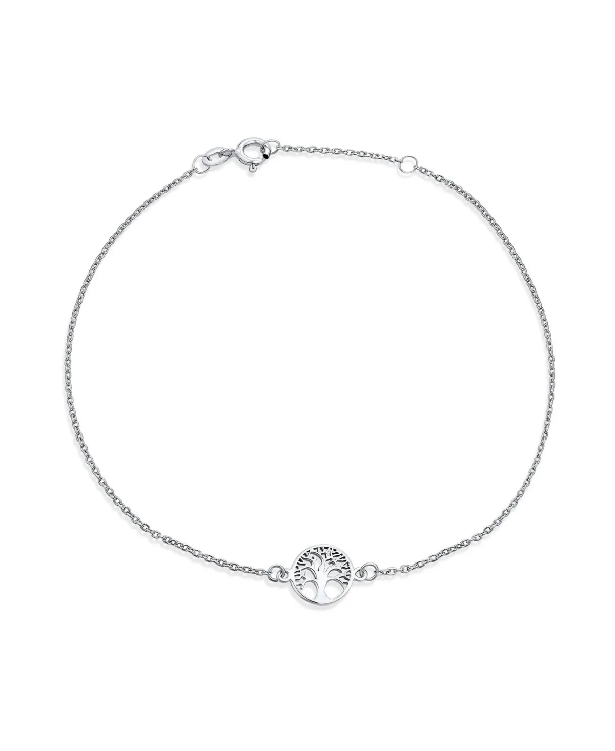 Round Celtic Family Tree of Life Anklet Ankle Bracelet Sterling Silver Adjustable 9 to 10 Inch with Extender Adjustable by Bling Jewelry